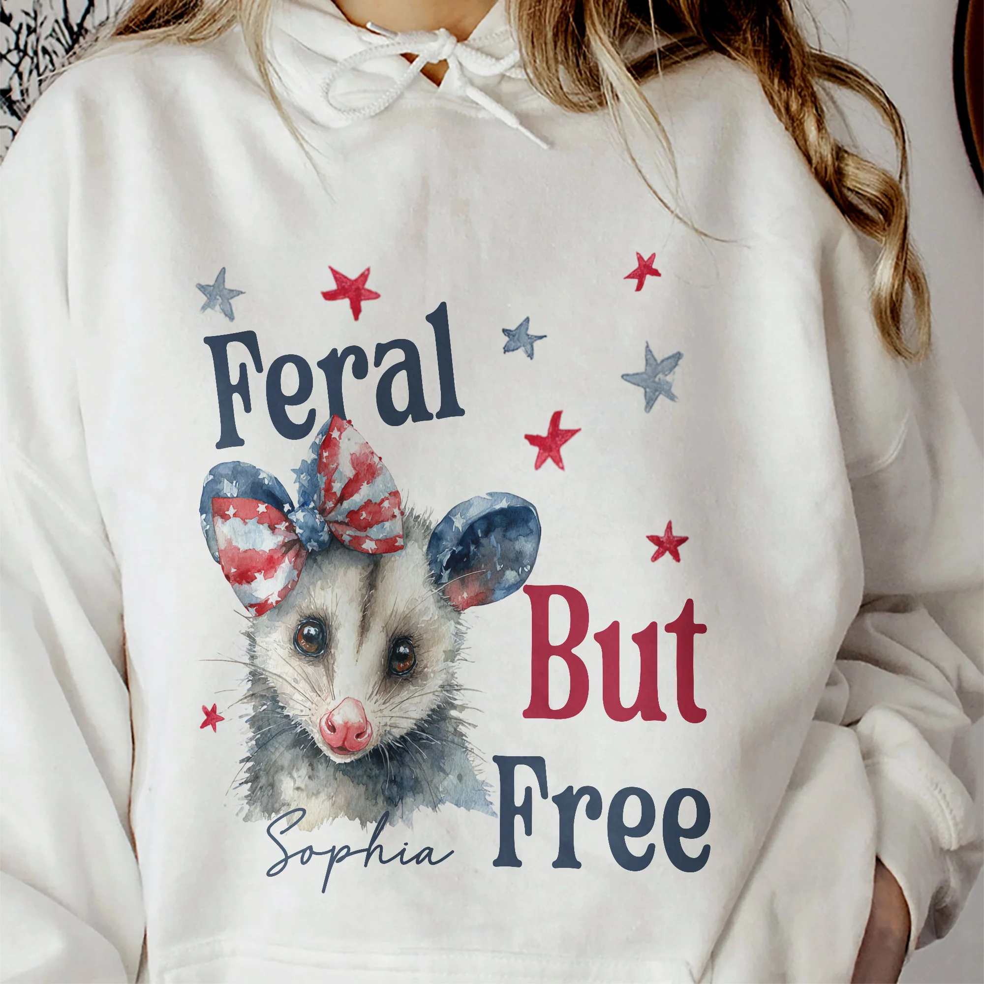 Feral But Free July 4th Funny Party - Personalized Shirt - Image 6