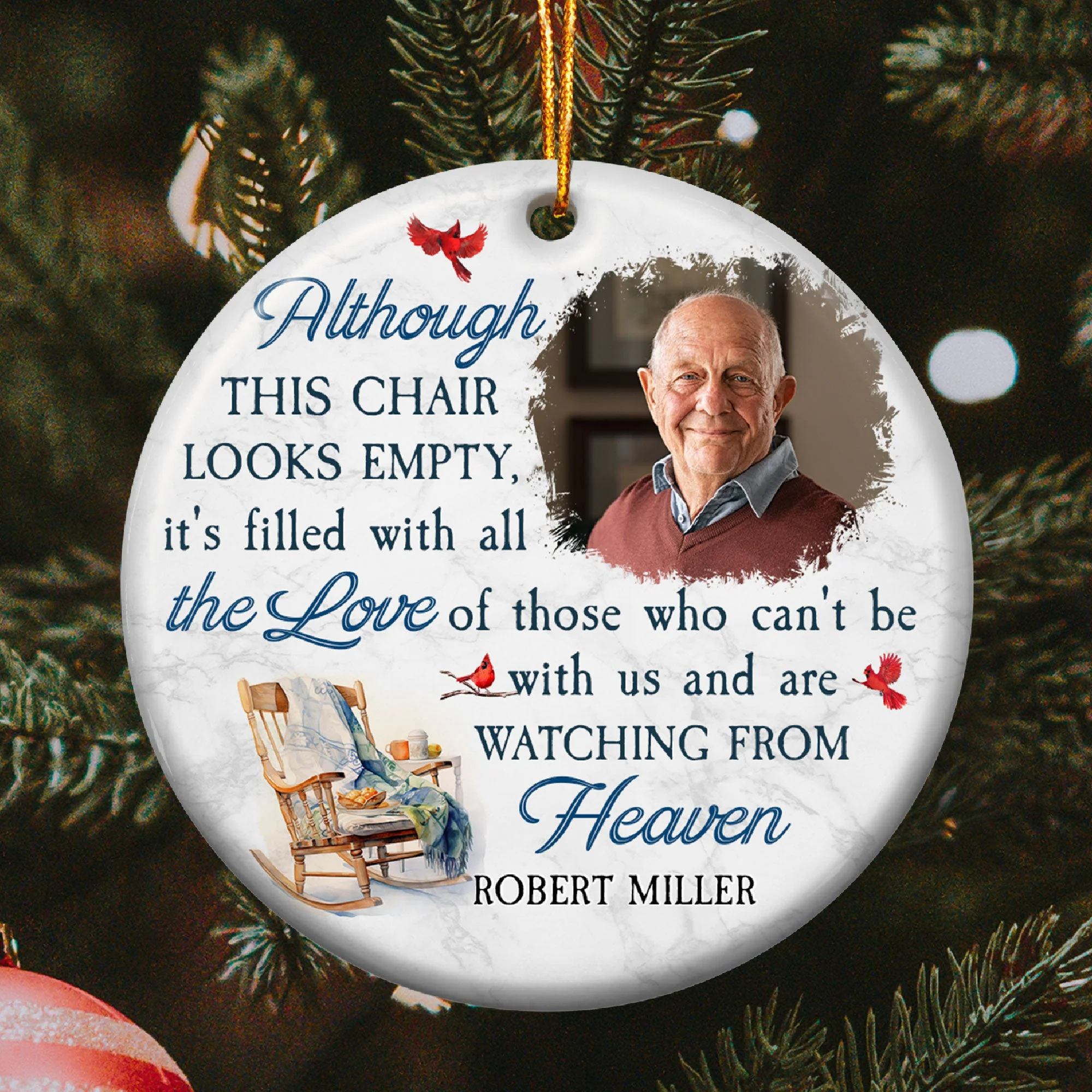 Filled With All The Love - Personalized Ceramic Ornament - Image 5