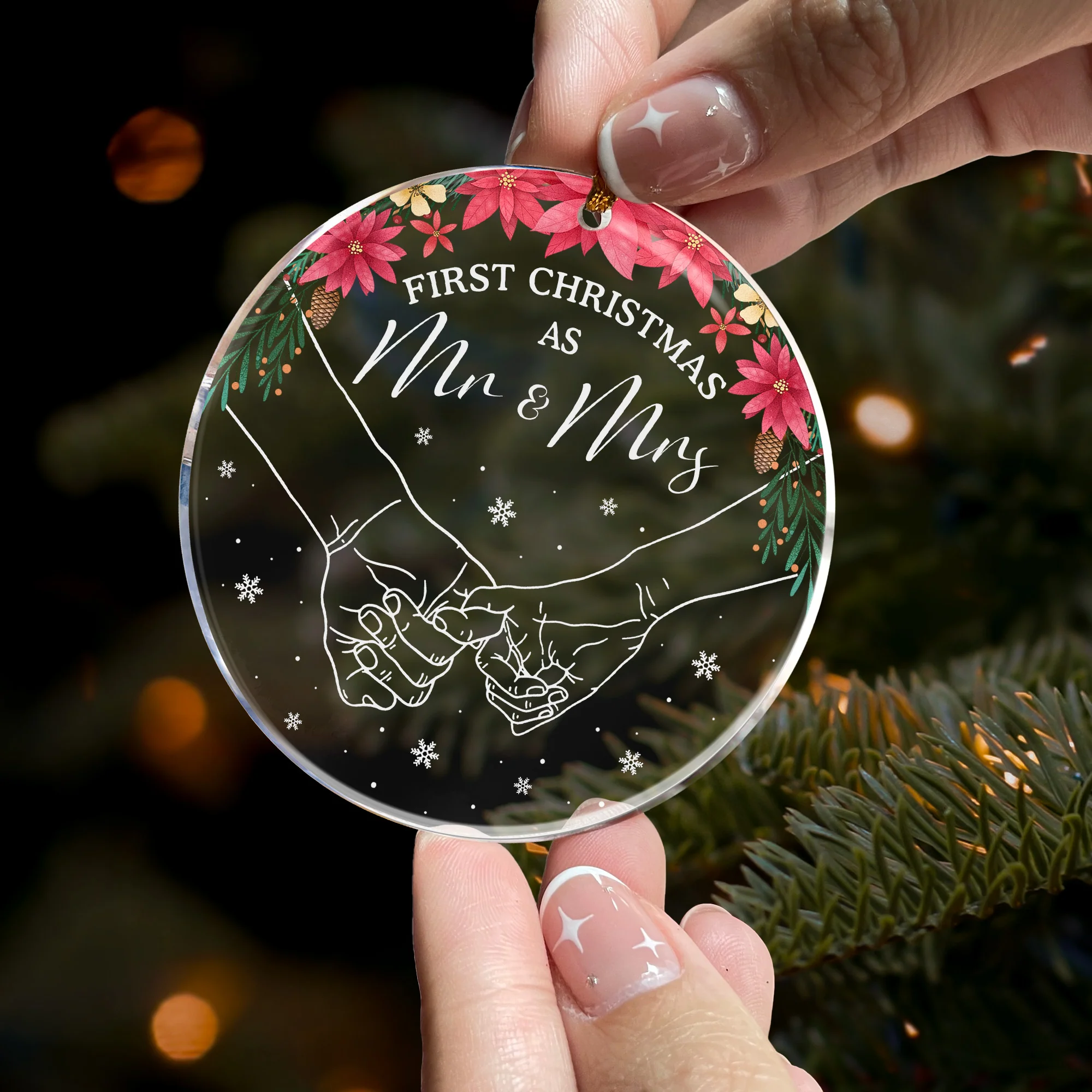 First Christmas As Mr & Mrs - Acrylic Ornament - Image 2