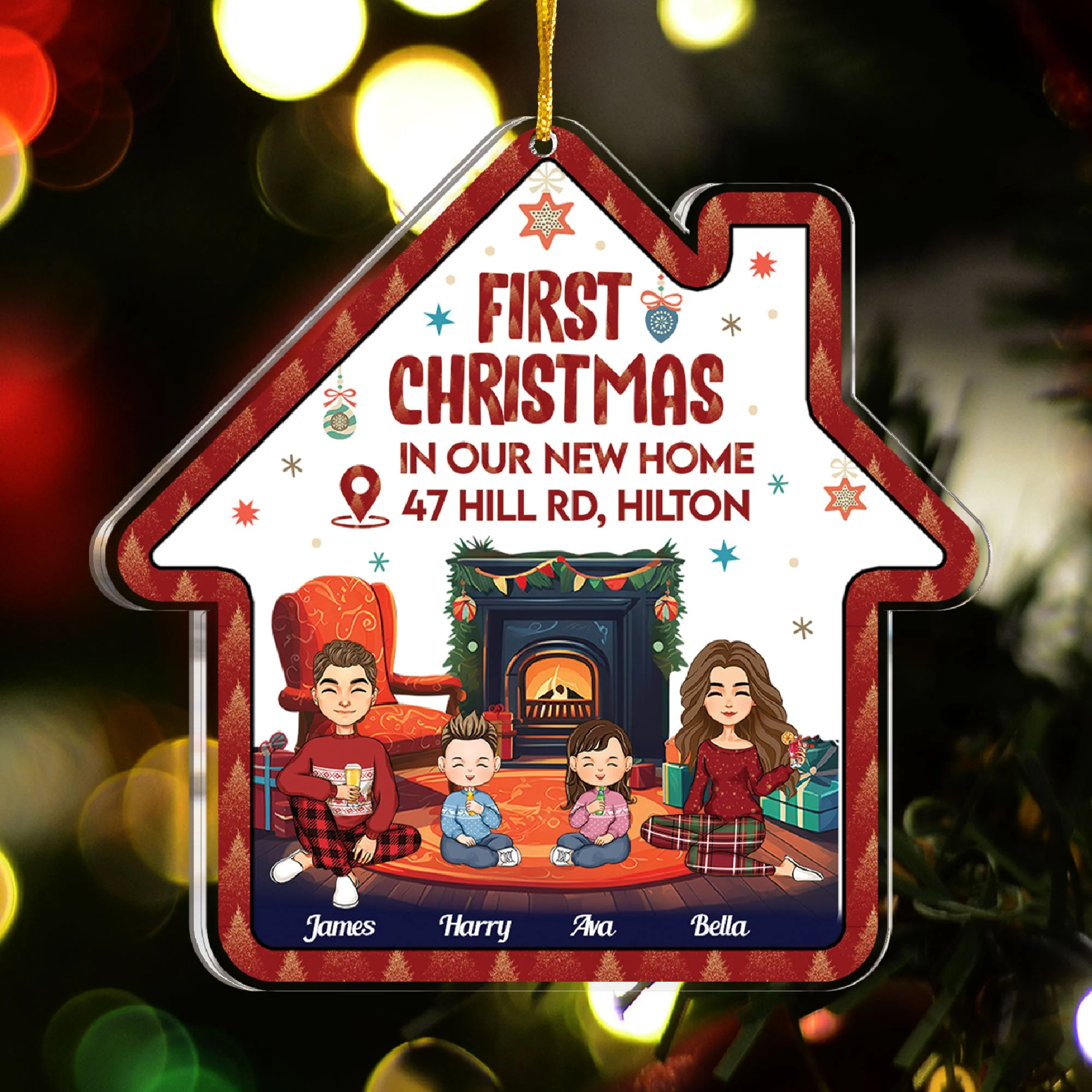 First Christmas In Our New Home - Personalized Acrylic Ornament - Image 4