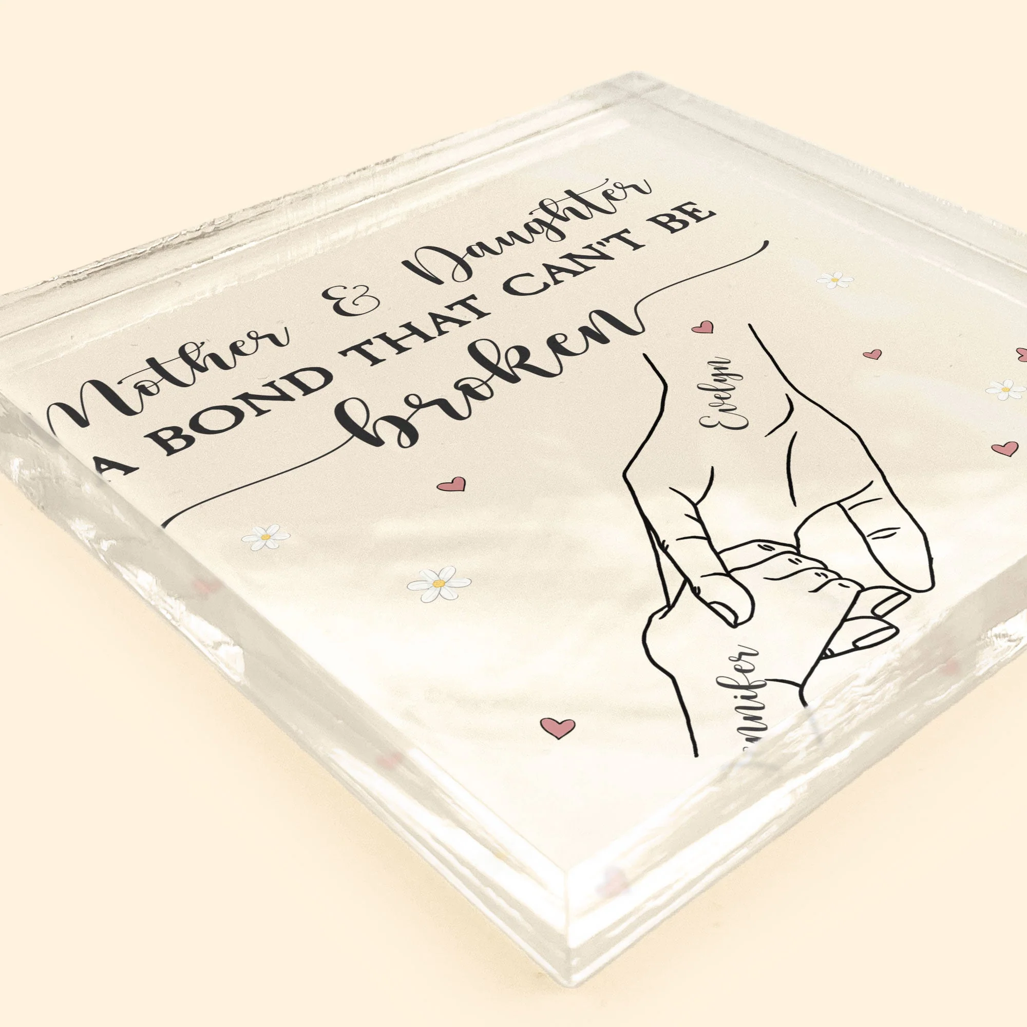 First My Mother Forever My Friend - Personalized Acrylic Plaque - Image 3