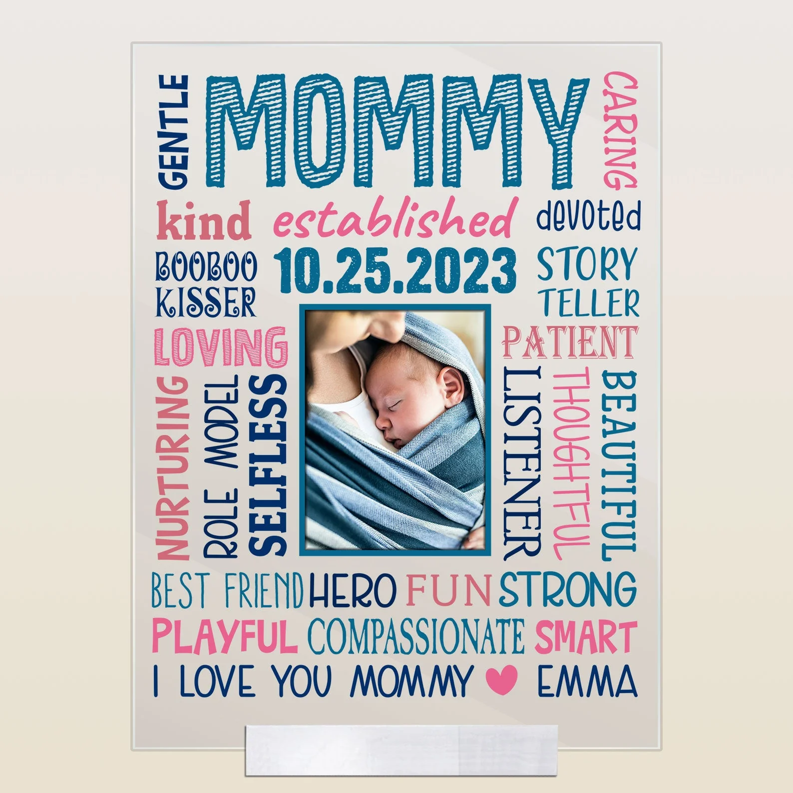 First Time Mom - Personalized Acrylic Photo Plaque - Image 7
