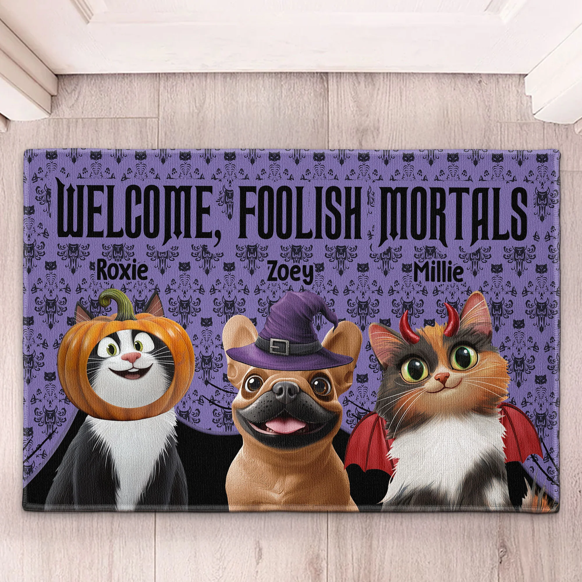 Foolish Mortals - Personalized Doormat - Image 3