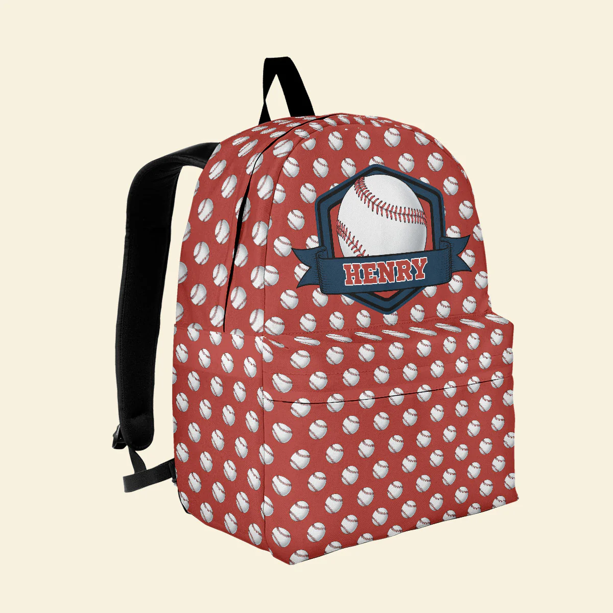 Football, Baseball , Sport Custom Name - Personalized Kid Backpack - Image 3