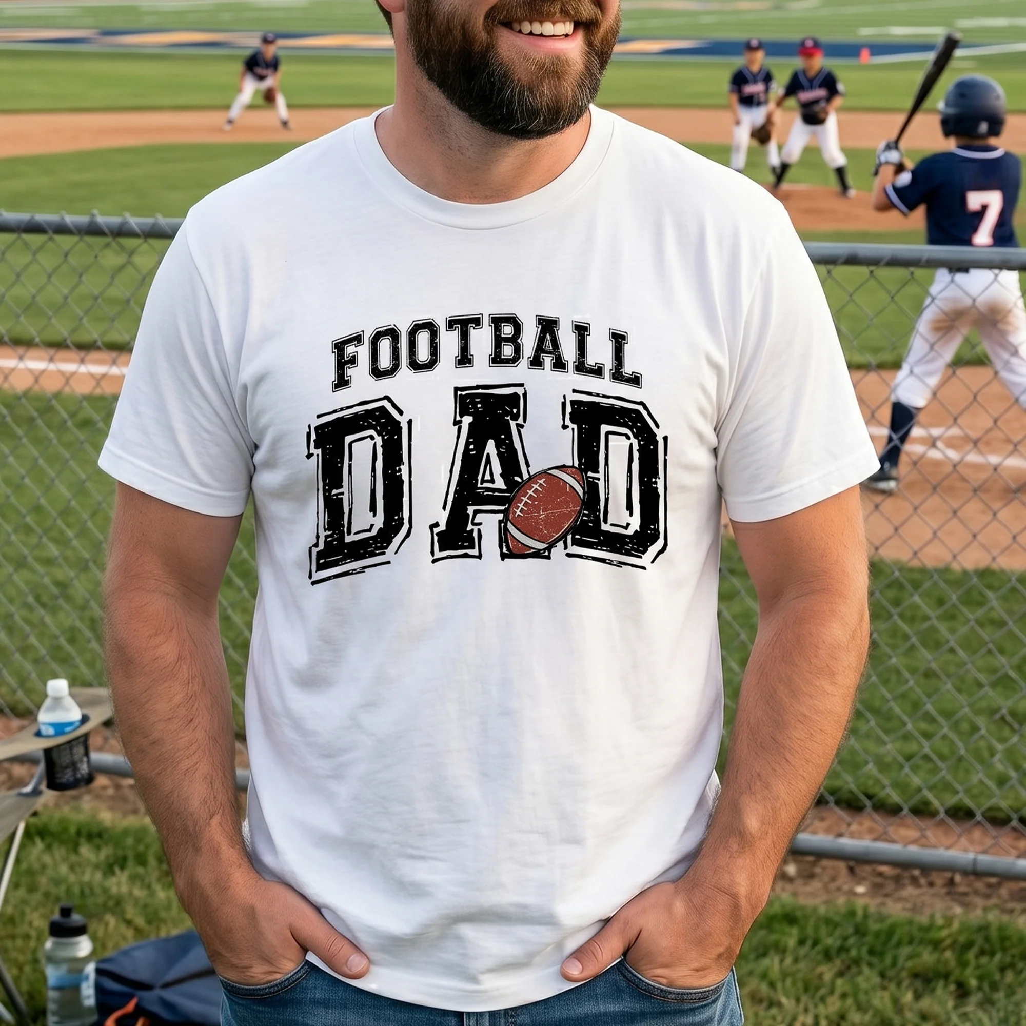 Football Dad, Daddy, Grandpa- Personalized Shirt - Image 4
