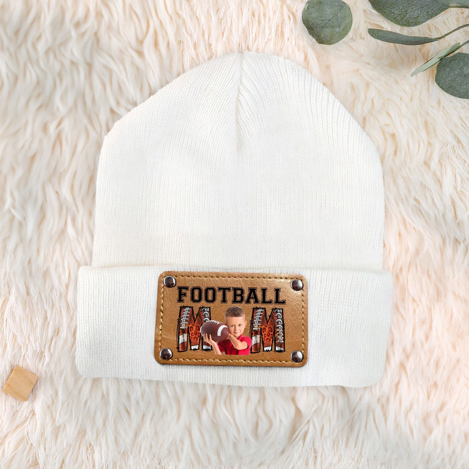 Football Mom - Personalized Photo Beanie - Image 5