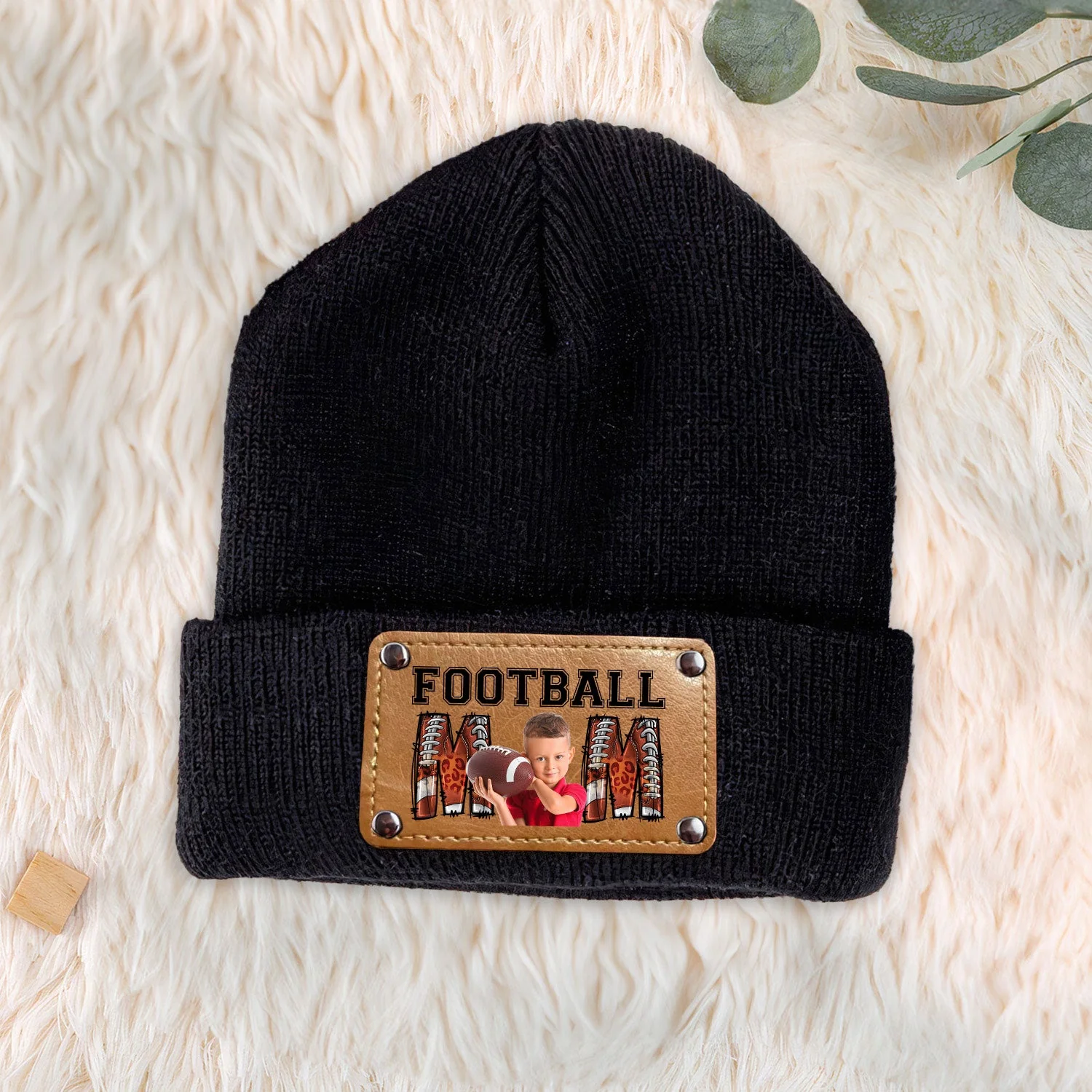 Football Mom - Personalized Photo Beanie - Image 6
