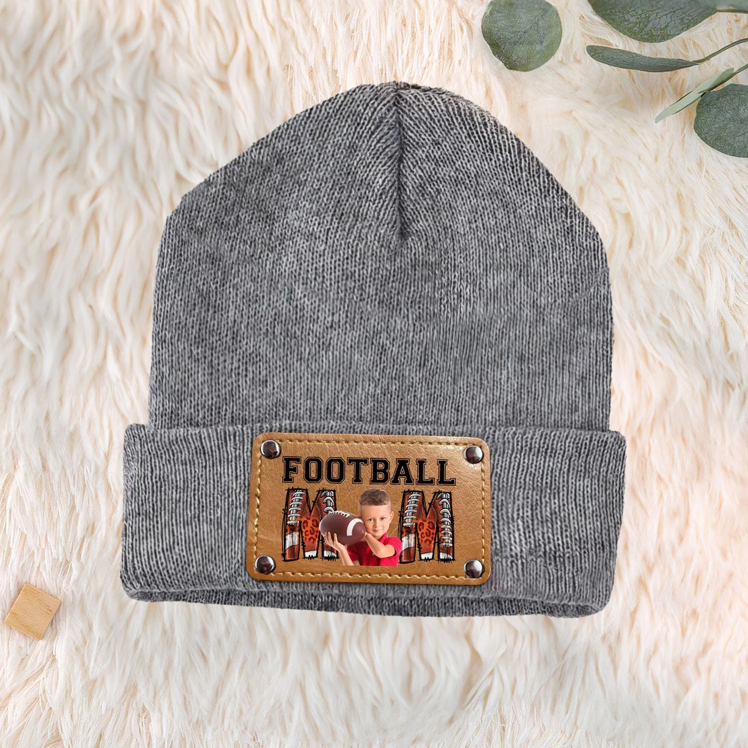 Football Mom - Personalized Photo Beanie - Image 7