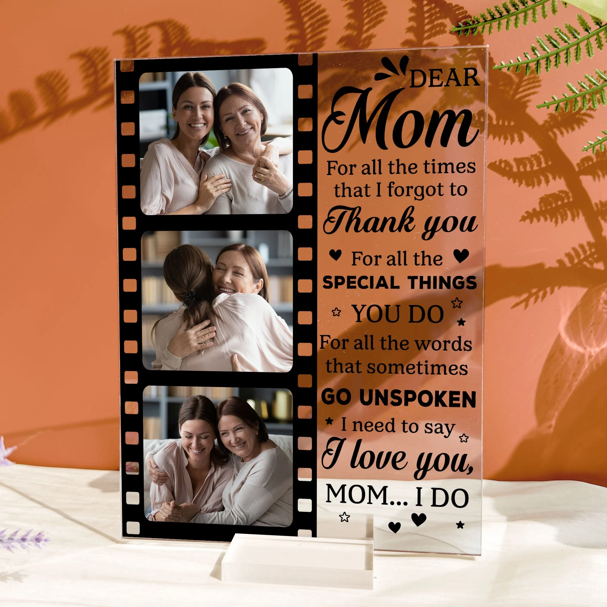 For All The Times That I Forgot To Thank You - Personalized Acrylic Photo Plaque - Image 4