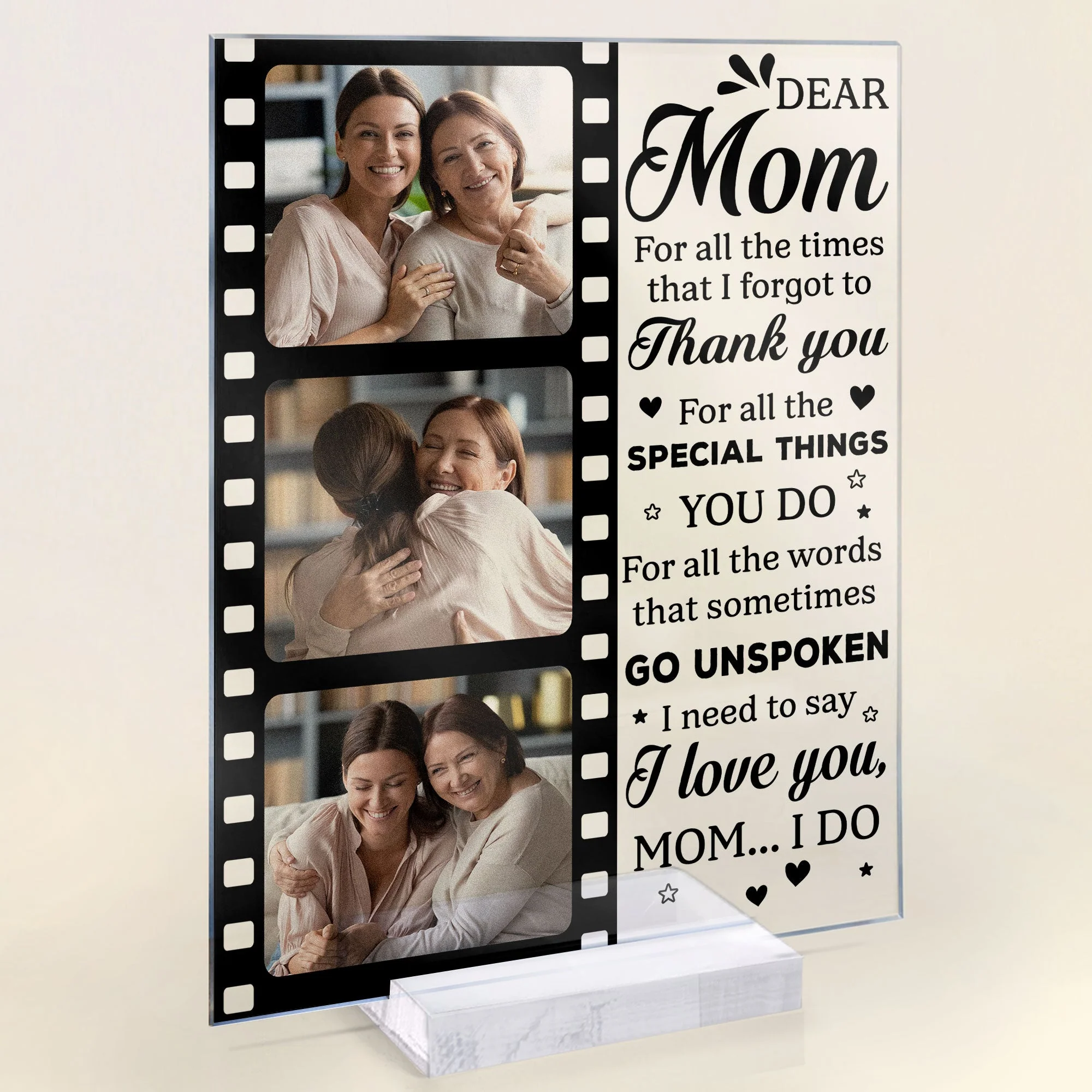 For All The Times That I Forgot To Thank You - Personalized Acrylic Photo Plaque - Image 5
