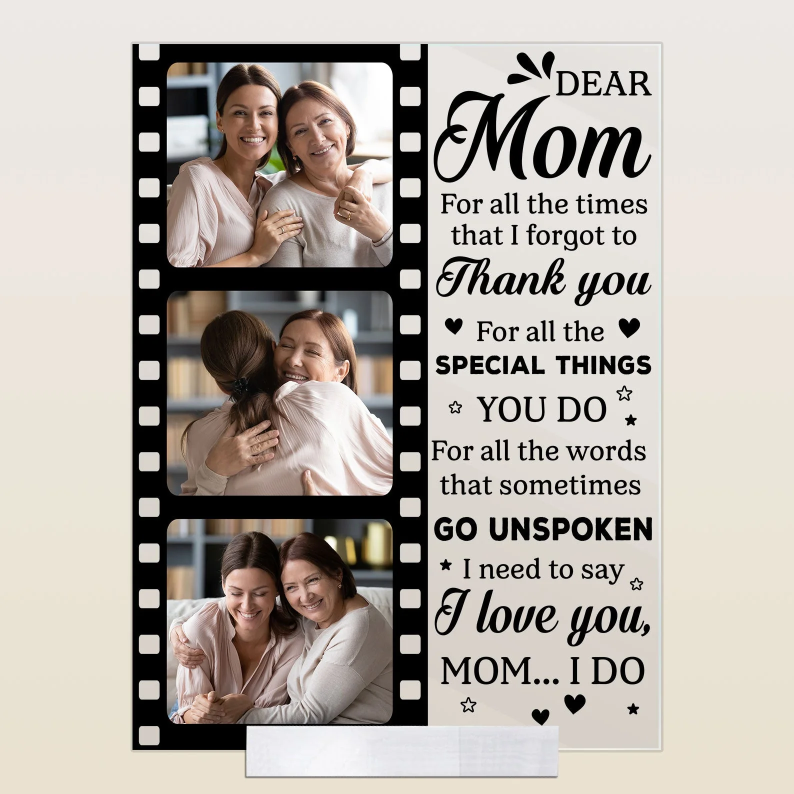 For All The Times That I Forgot To Thank You - Personalized Acrylic Photo Plaque - Image 6