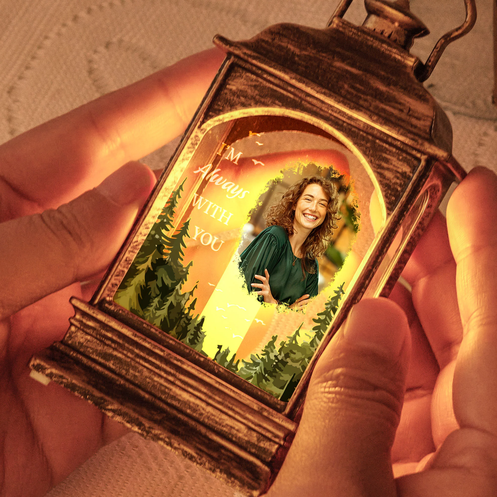Forest Trees Memory - Personalized Photo Wind Lamp - Image 5