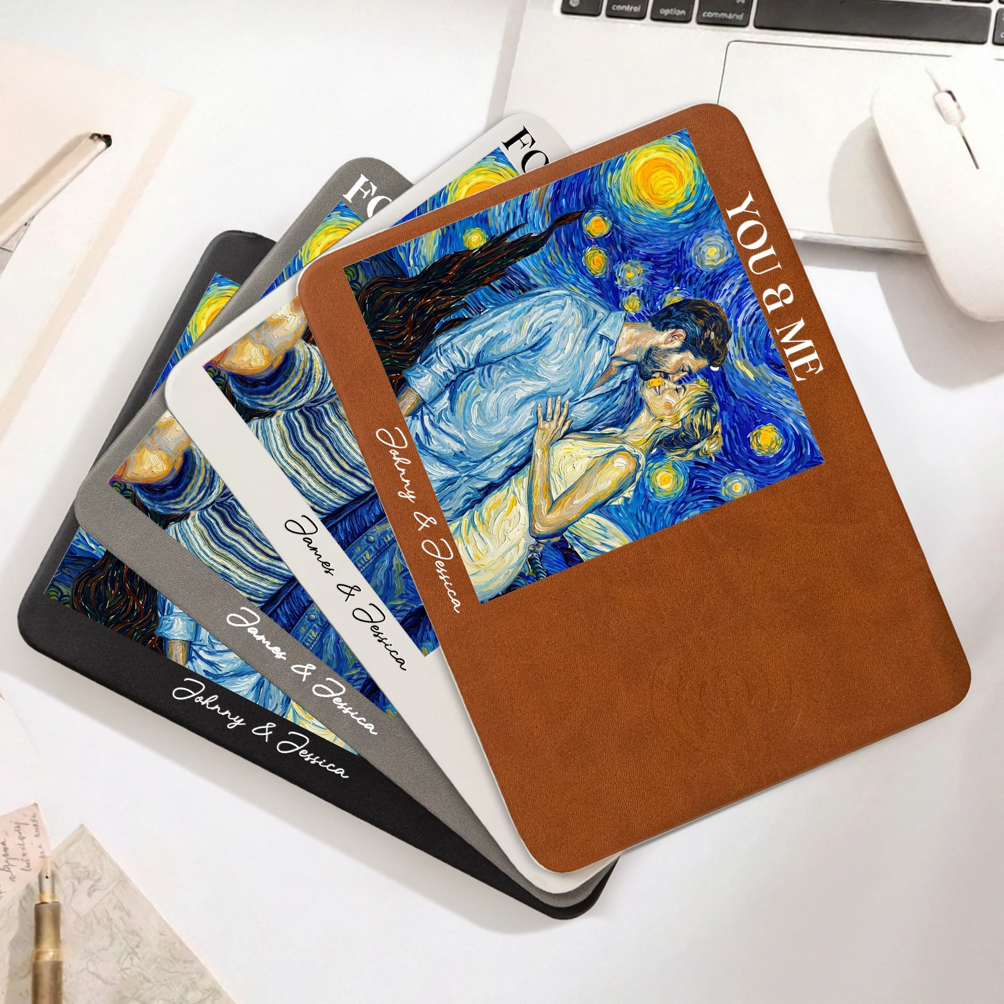 Forever & Always New Version Custom Photo Van Gogh Art Gift For Him, Her - Personalized Charging Pad - Image 4