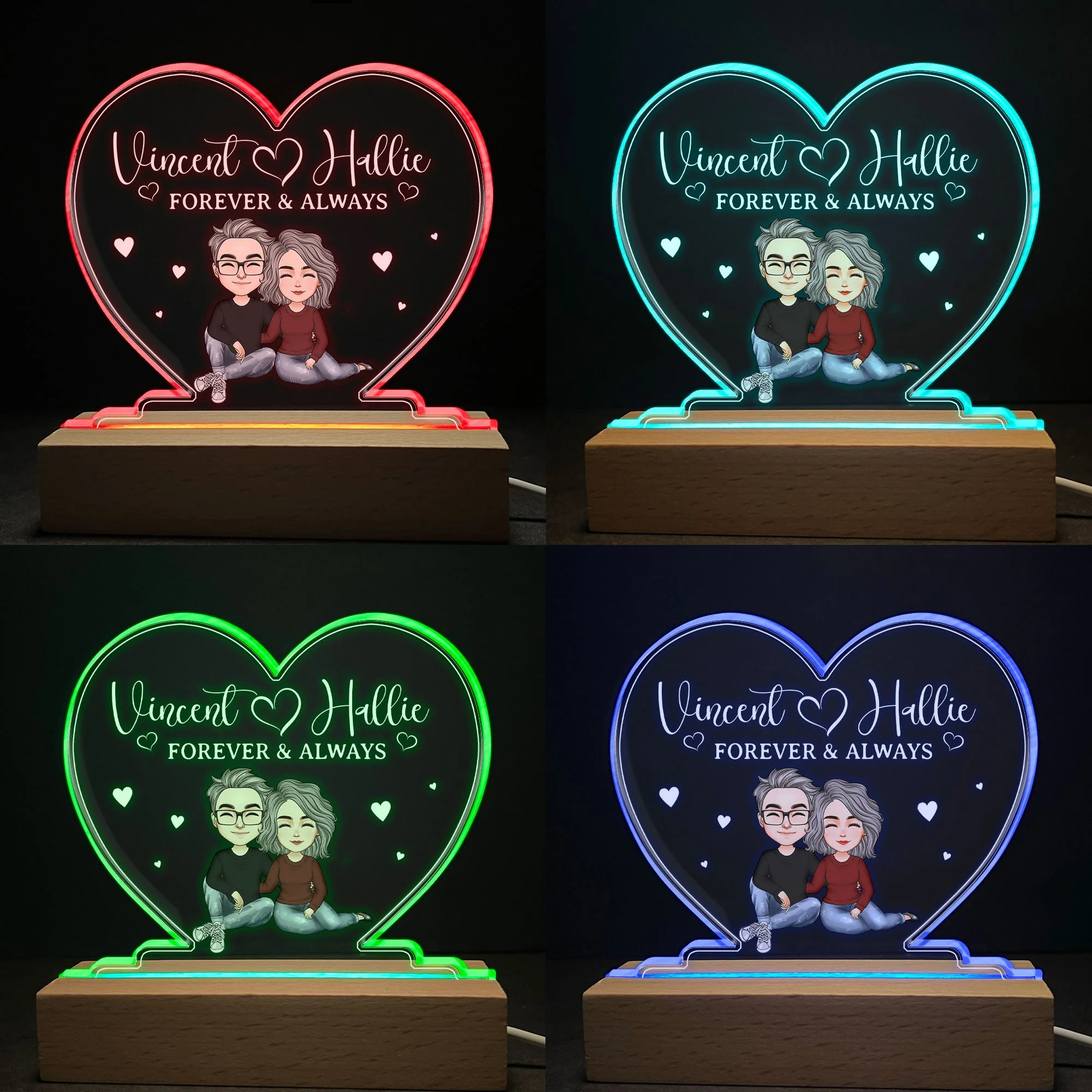 Forever & Always - Personalized LED Light - Image 2