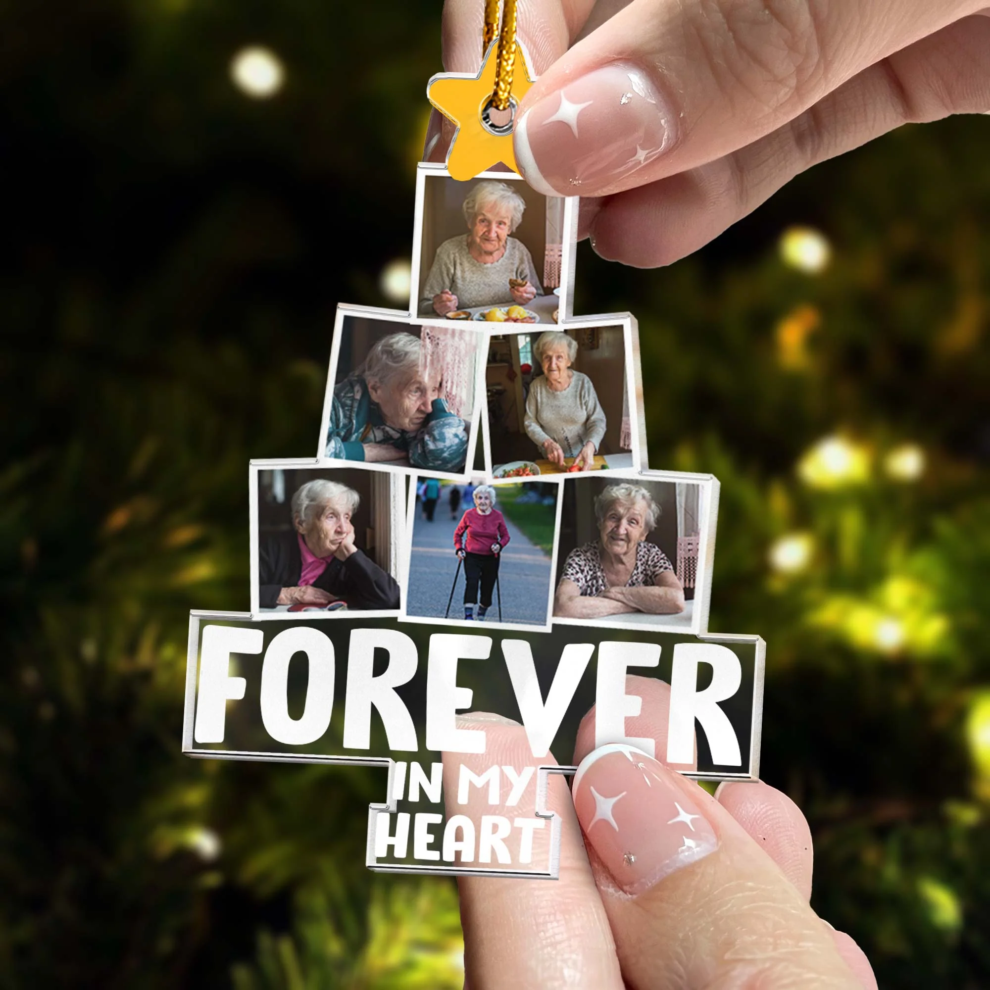 Forever In My Heart - Personalized Acrylic Photo Ornament - Image 2