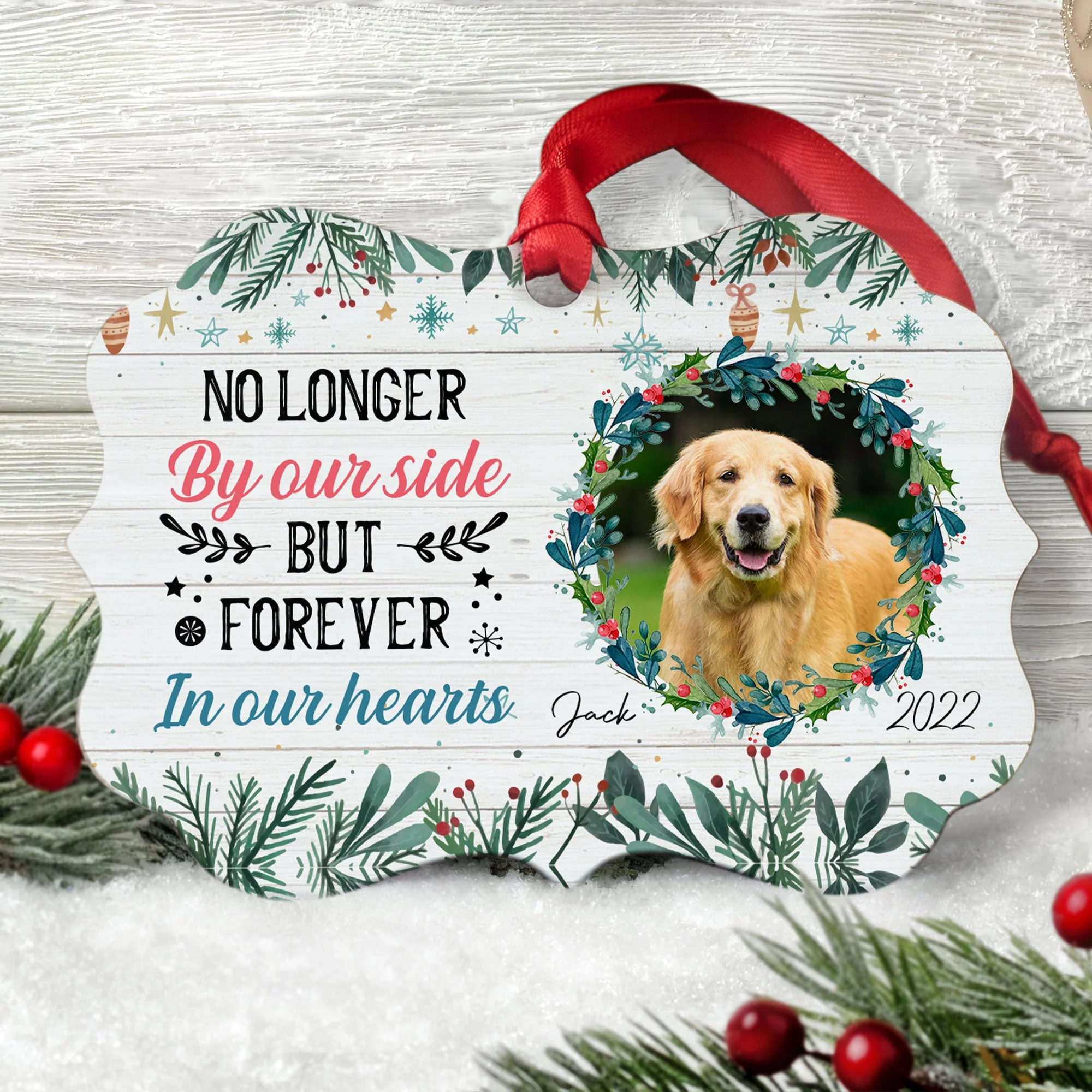 Forever In My Heart - Personalized Aluminum Ornament - Christmas, Memorial Gift For Pet Loss Owners, Cat Lover, Dog Lover - Image 3