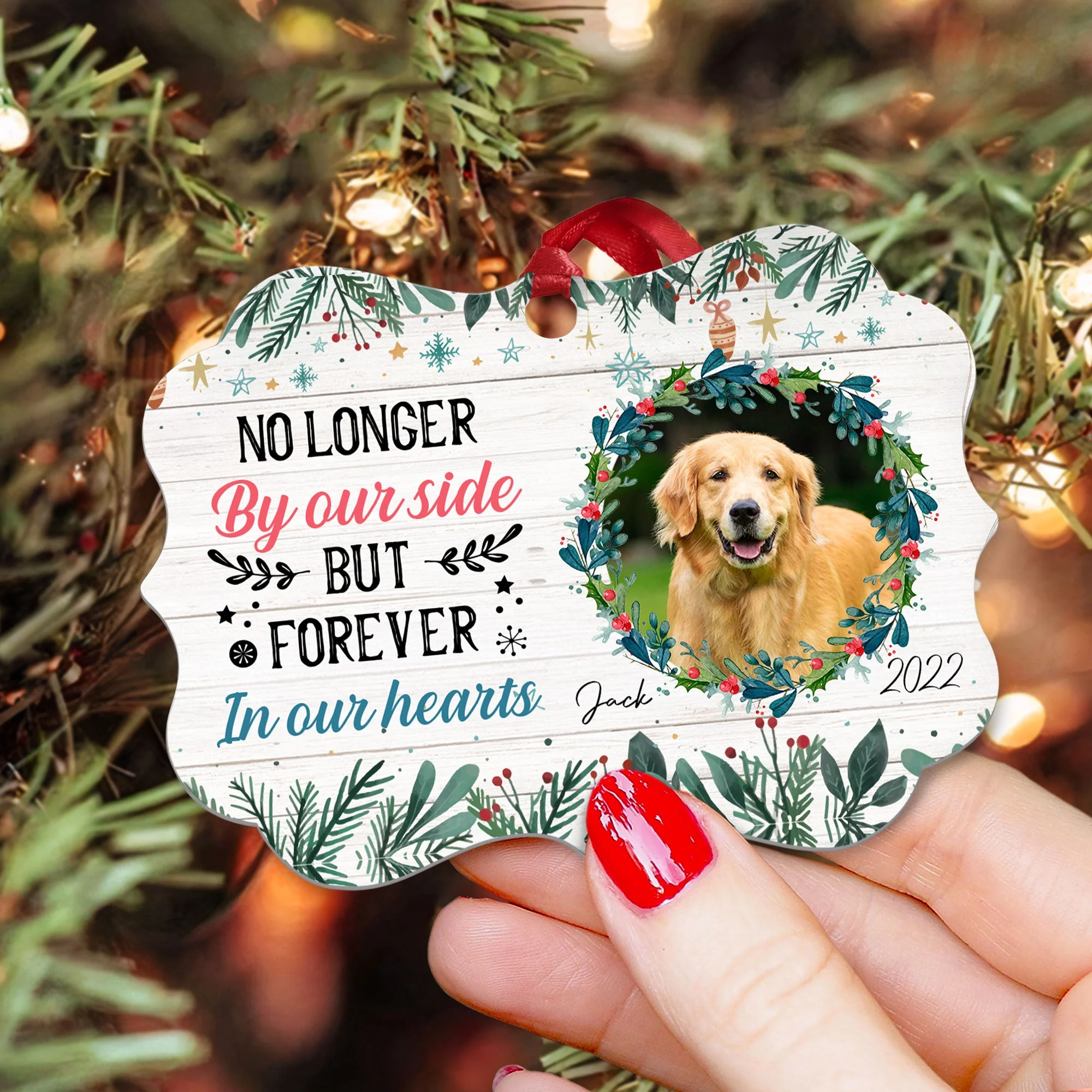Forever In My Heart - Personalized Aluminum Ornament - Christmas, Memorial Gift For Pet Loss Owners, Cat Lover, Dog Lover - Image 5
