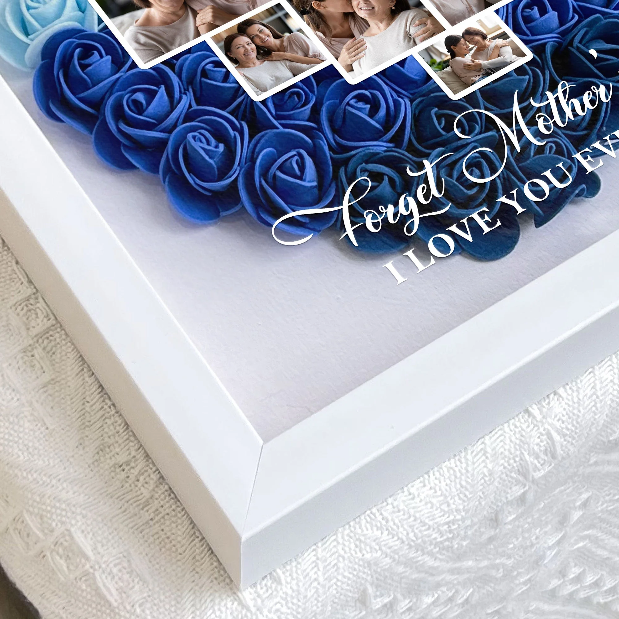 Forget Mother's Day I Love You Every Day - Personalized Flower Shadow Box - Image 5