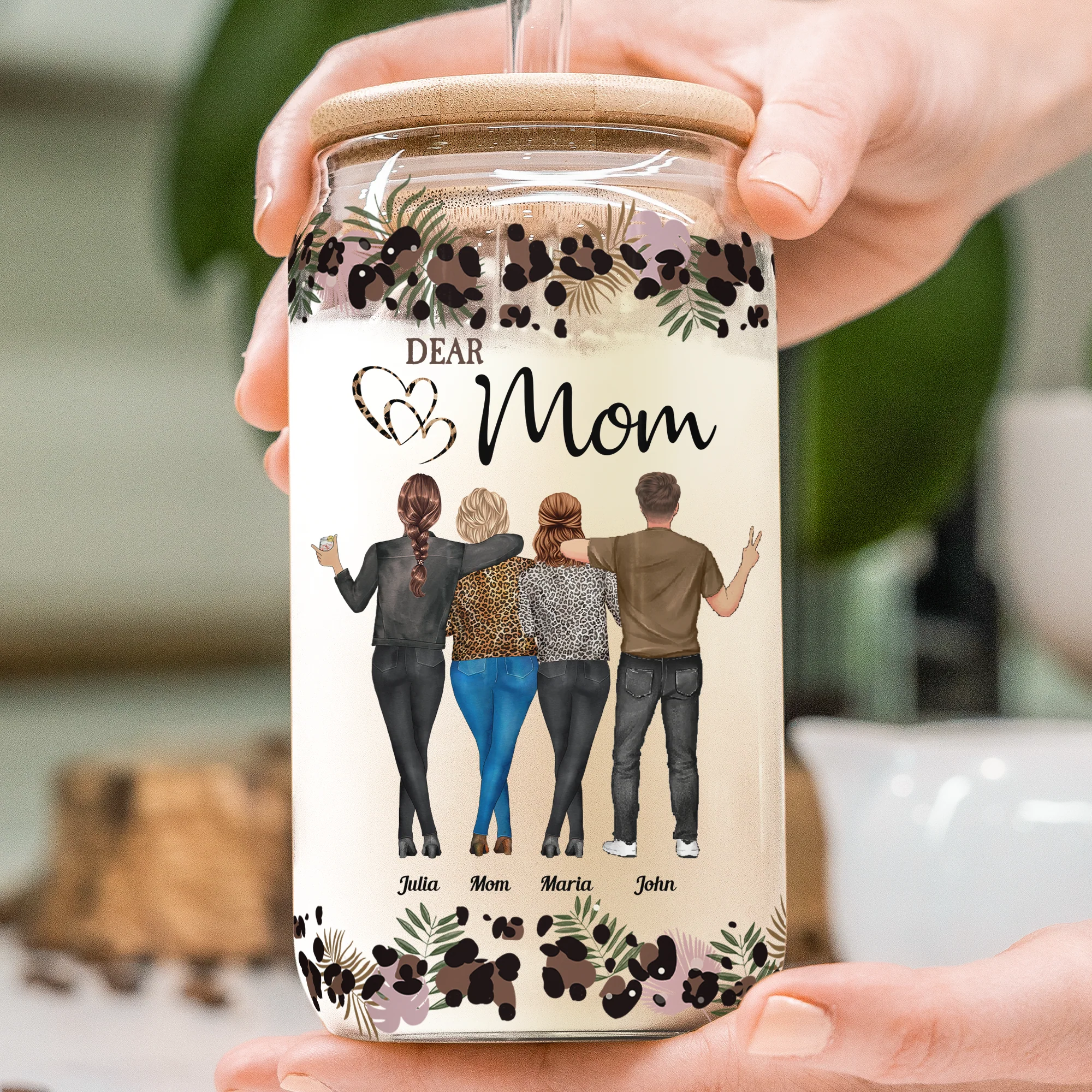 Forget Mother's Day We Love You Every Day - Personalized Clear Glass Cup - Image 3