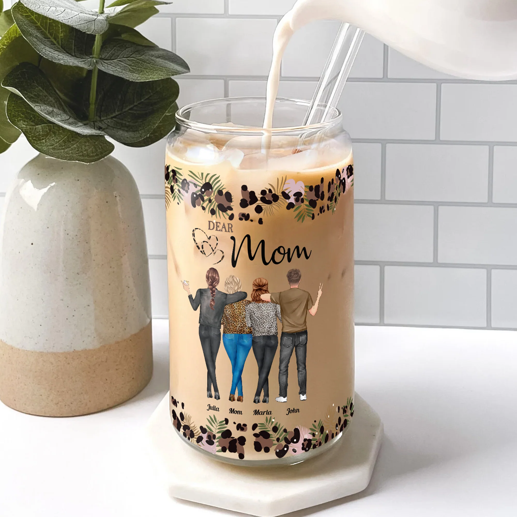 Forget Mother's Day We Love You Every Day - Personalized Clear Glass Cup - Image 4