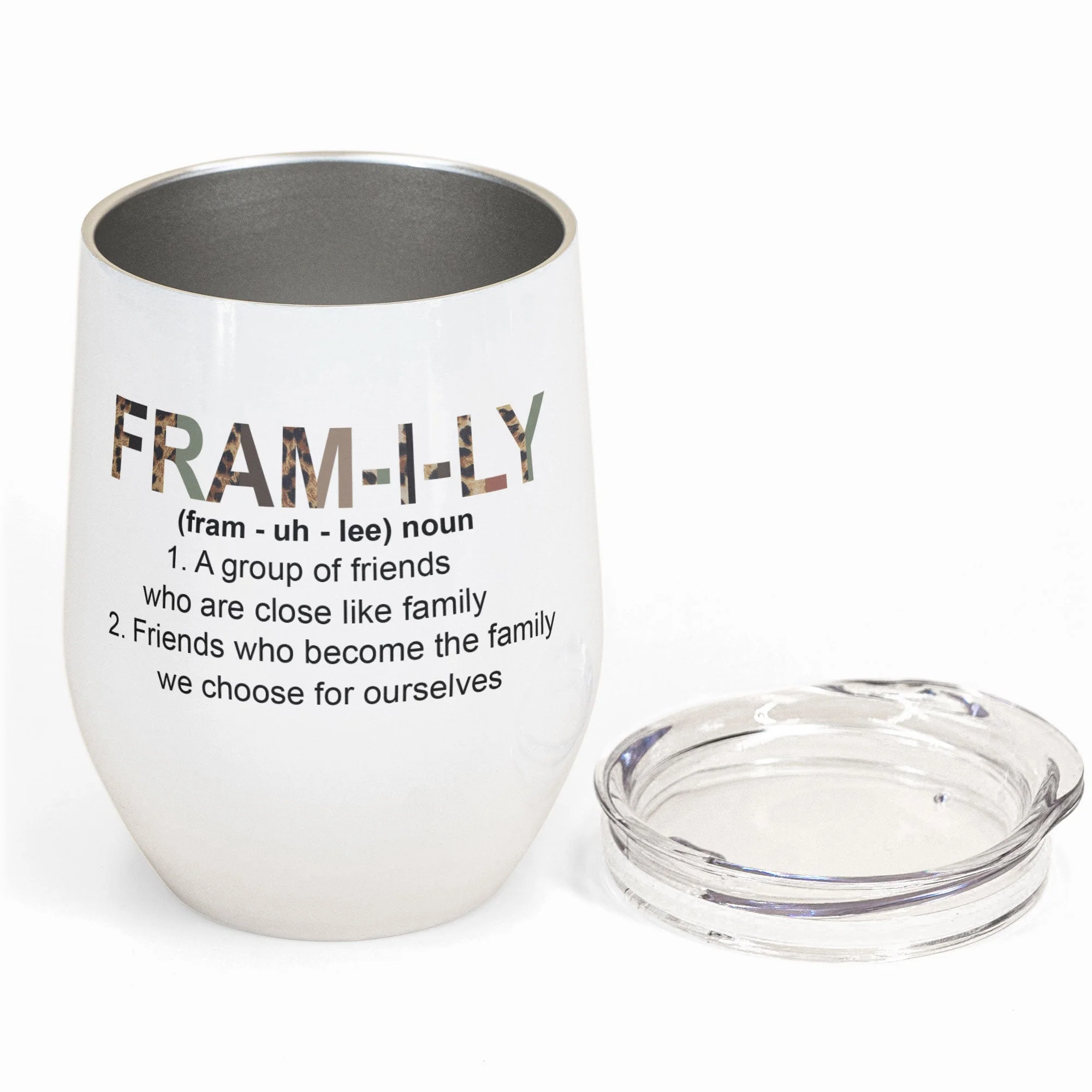 Framily - Personalized Wine Tumbler - Birthday Gift For Friends, Besties, Soul Sisters - Image 3