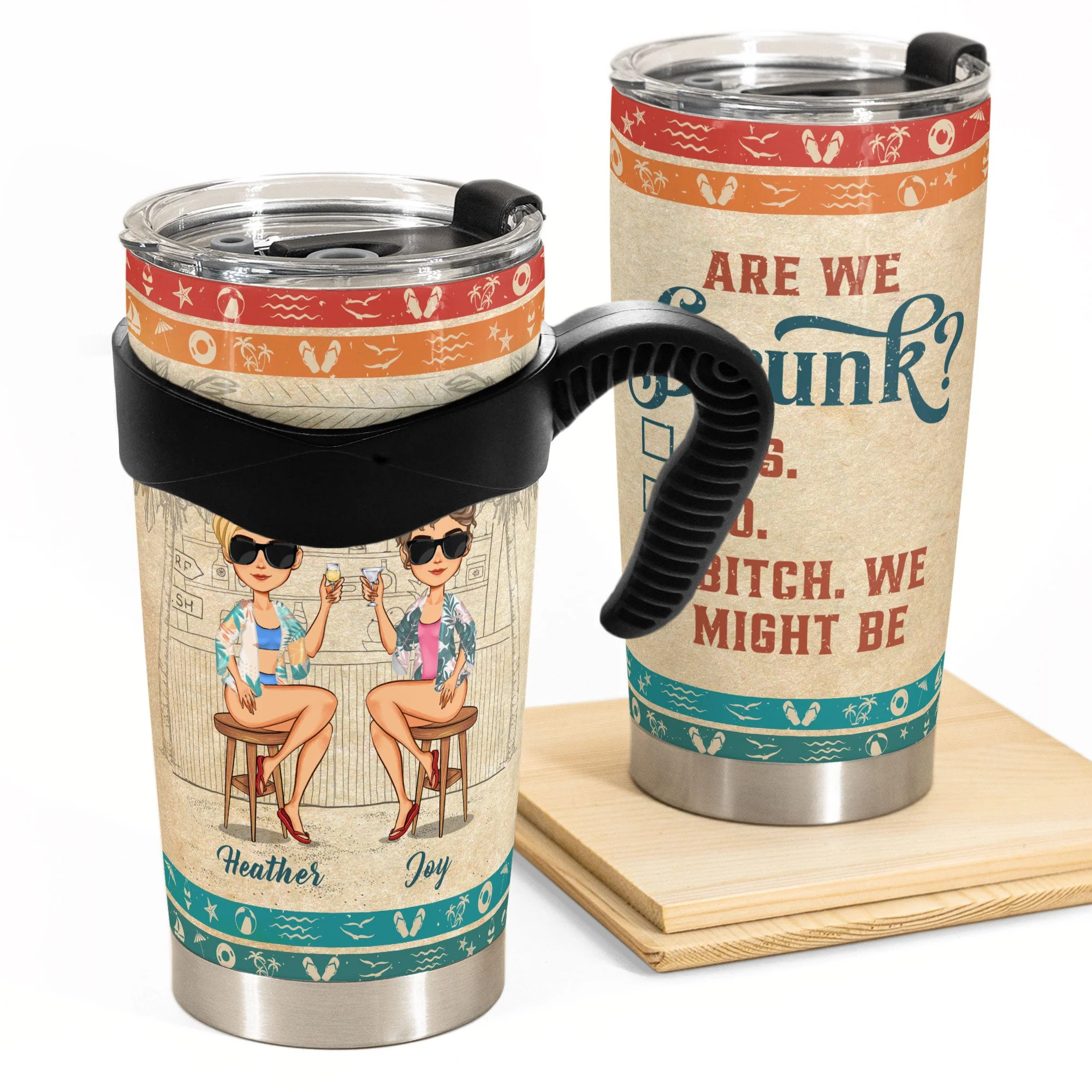 Are We Drunk? - Personalized Tumbler Cup - Image 2