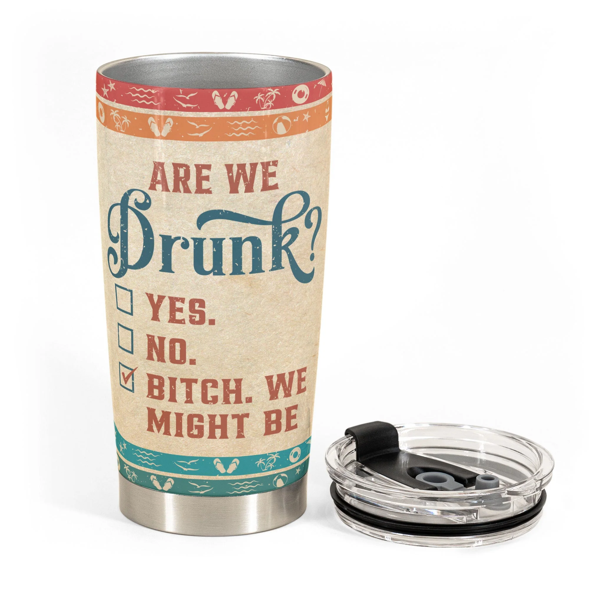 Are We Drunk? - Personalized Tumbler Cup - Image 4