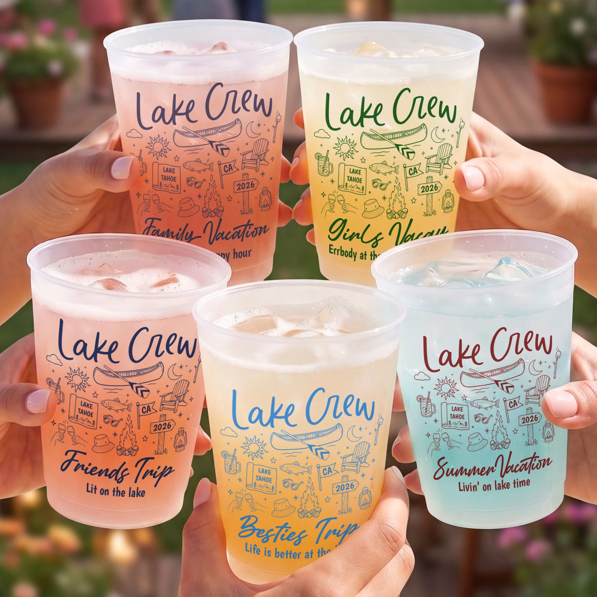 Friends Trip Lake Party Favors, Life Is Better At The Lake - For Besties Trip, Family Trip, Cousins Vacation - Personalized Cups - Image 3
