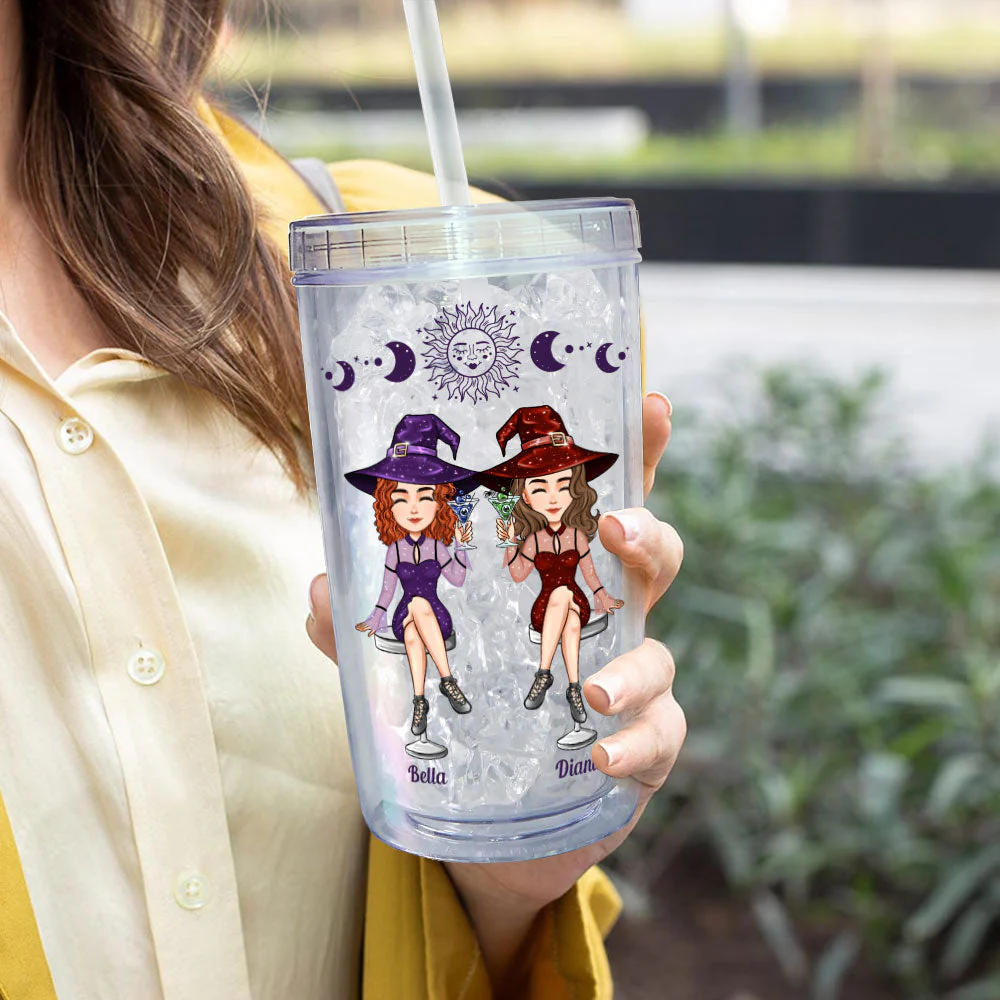 Friends Until We Die - Personalized Acrylic Tumbler With Straw - Image 4
