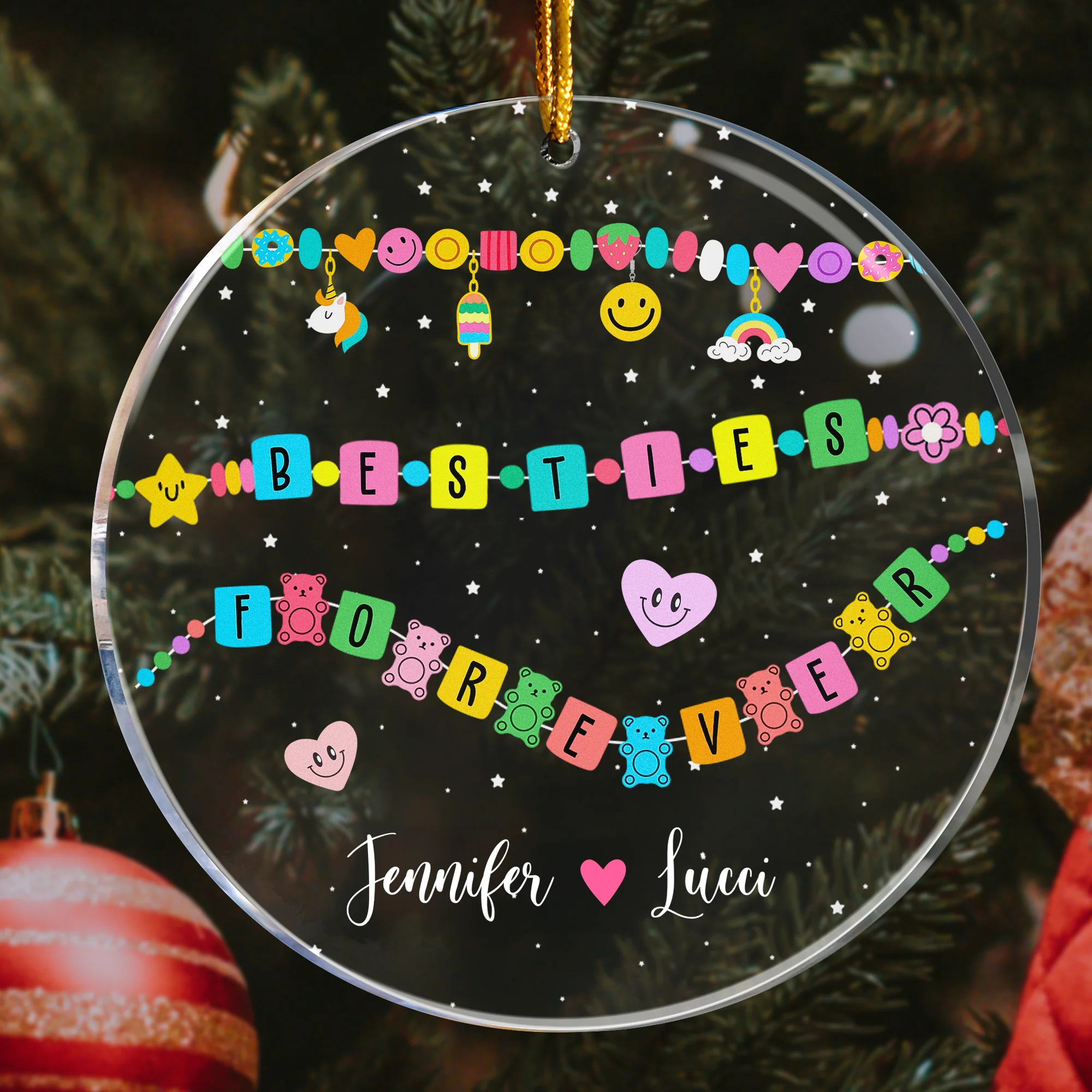 Friendship Thank You Gift With Charm - Personalized Acrylic Ornament - Image 4