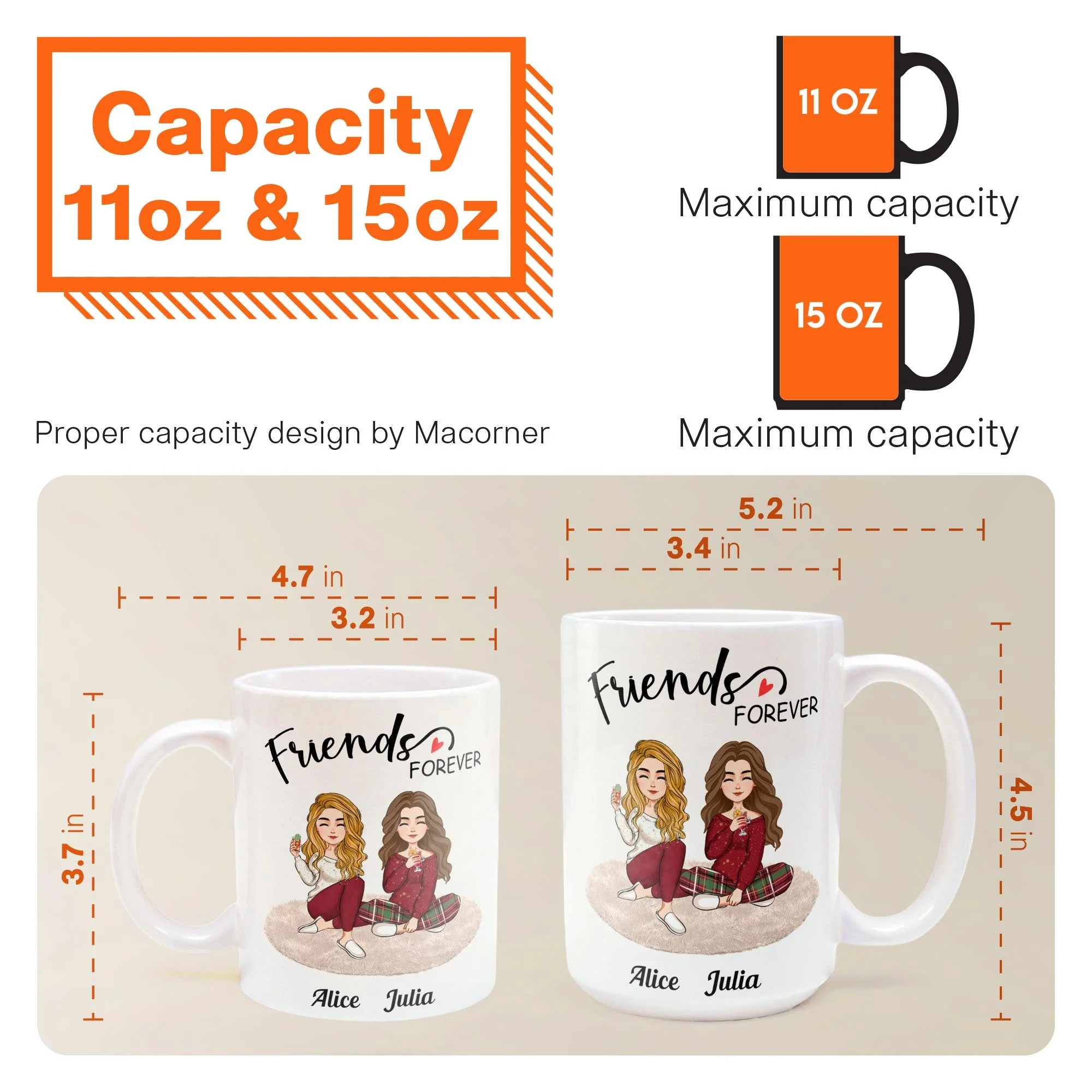 Friendship Forever - Personalized Mug - Image 6