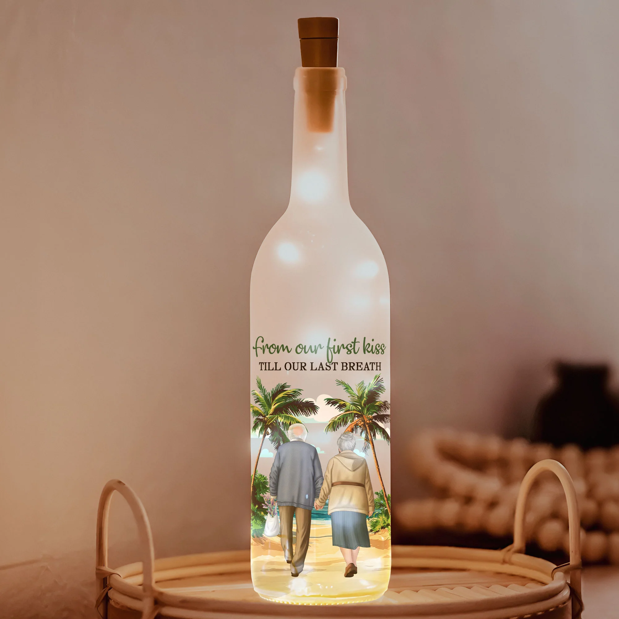 From Our First Kiss Till Our Last Breath I Had You You Had Me - Personalized Bottle Lamp - Image 4