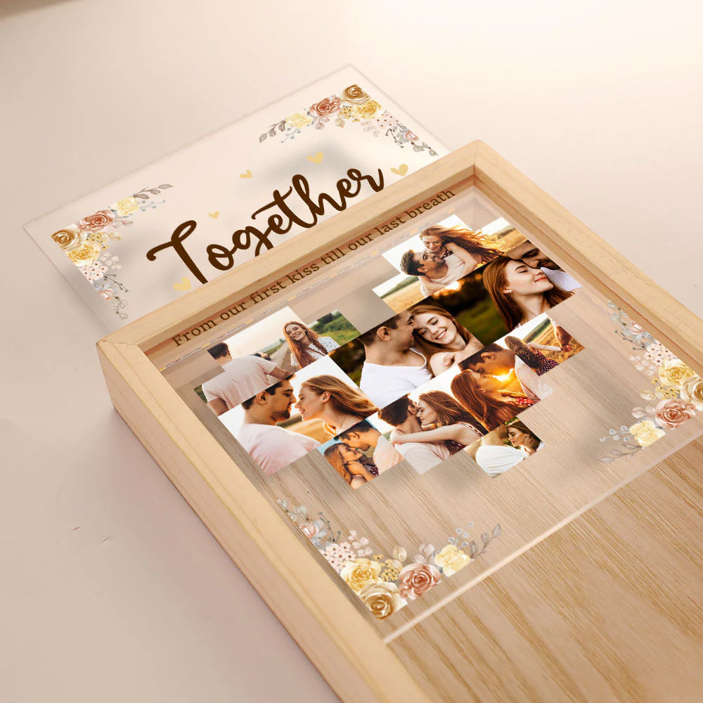 From Our First Kiss Till Our Last Breath - Personalized Photo Frame Light Box - Image 8