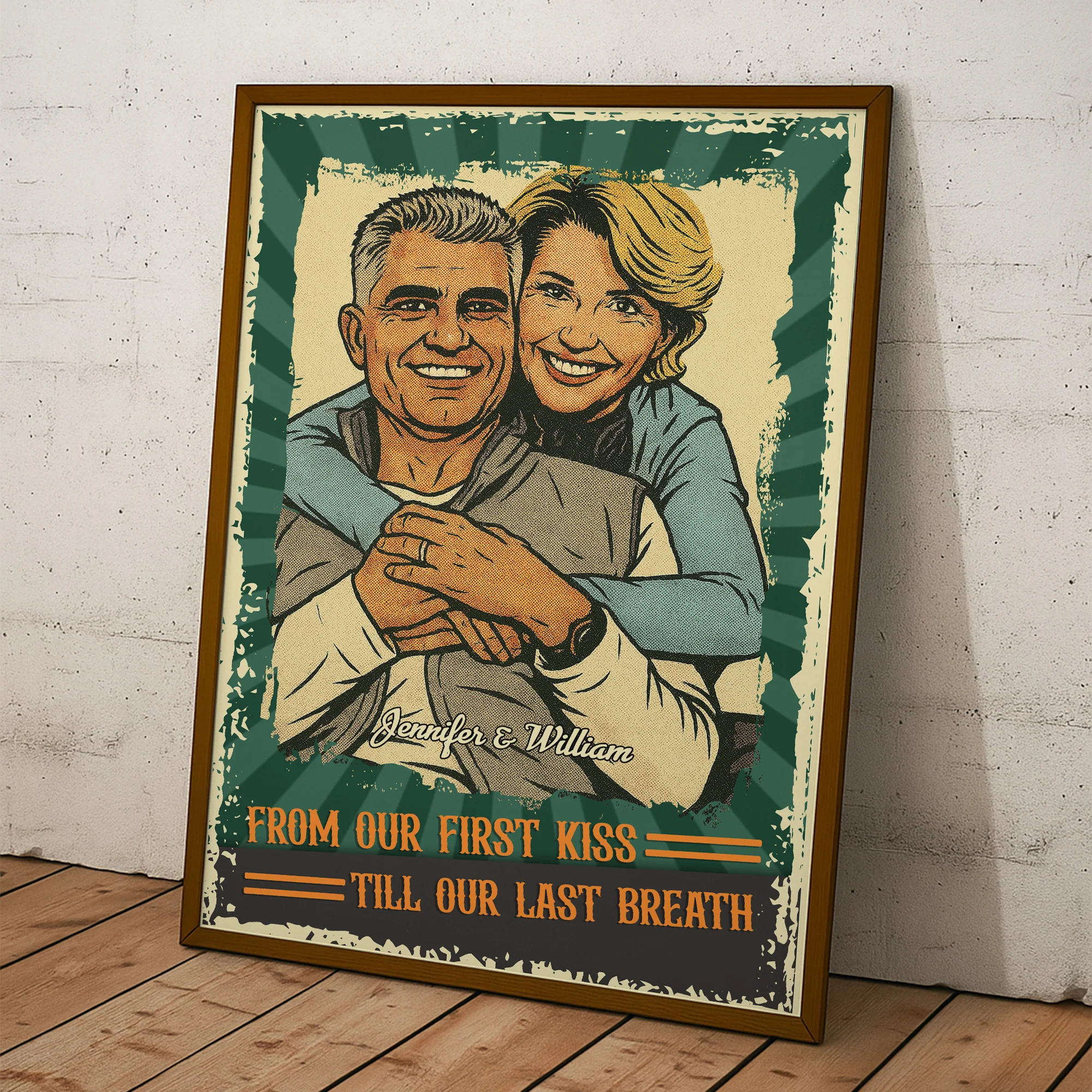 From Our First Kiss Till Our Last Breath Retro Comic - Personalized Photo Poster - Image 6