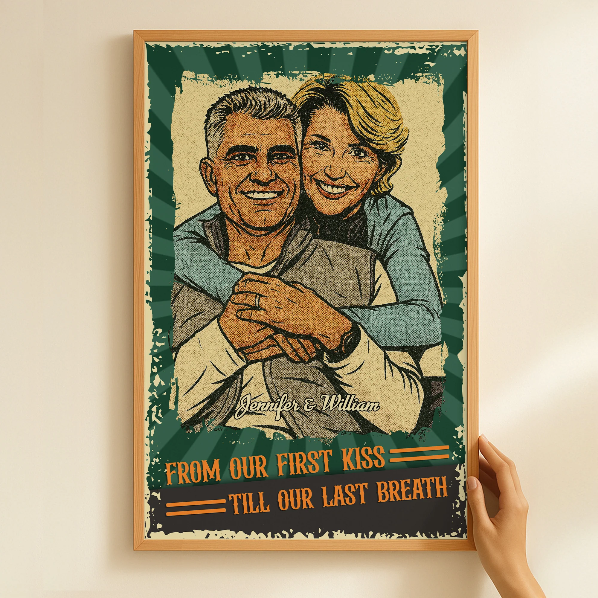 From Our First Kiss Till Our Last Breath Retro Comic - Personalized Photo Poster - Image 7