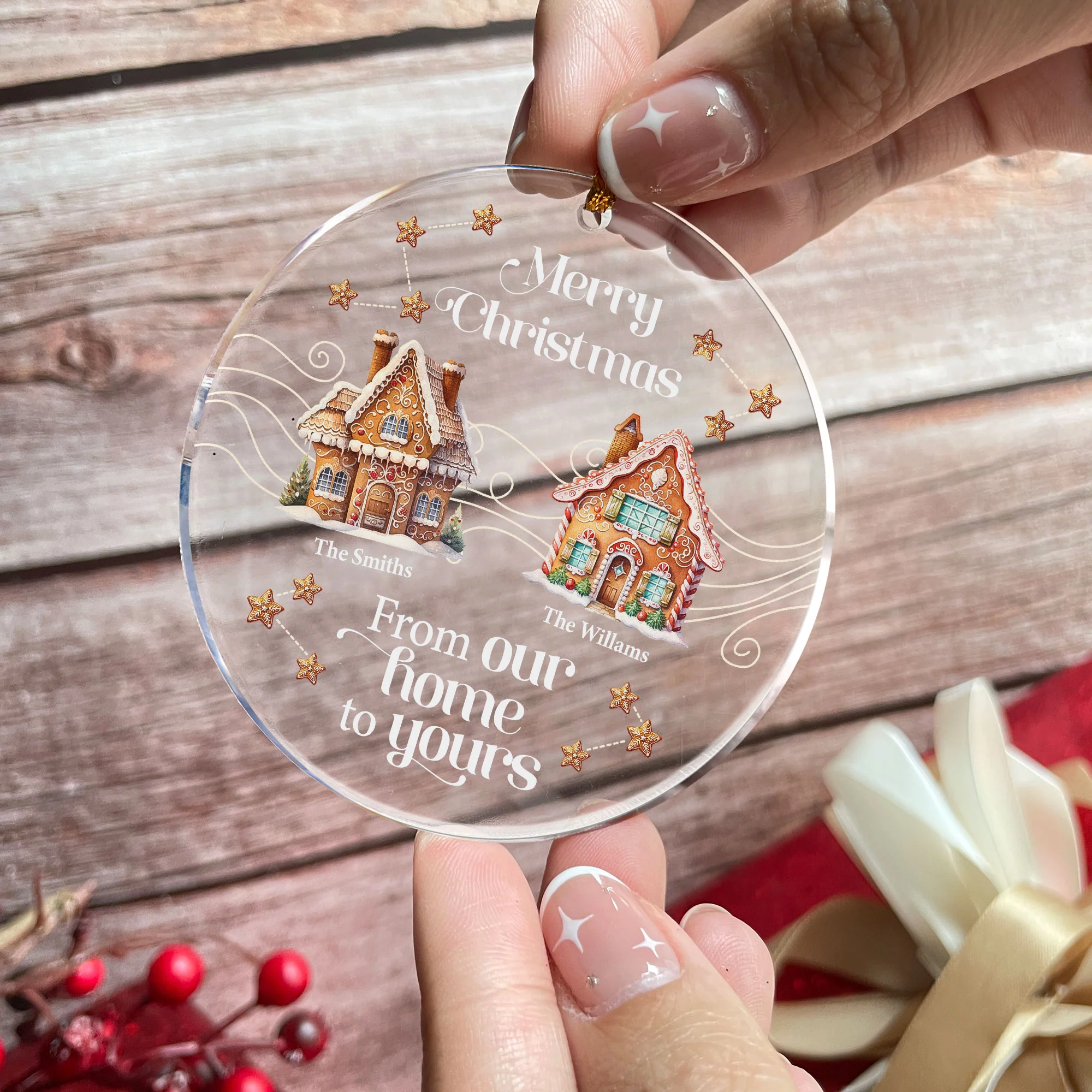 From Our Home To Yours - Personalized Acrylic Ornament - Image 2