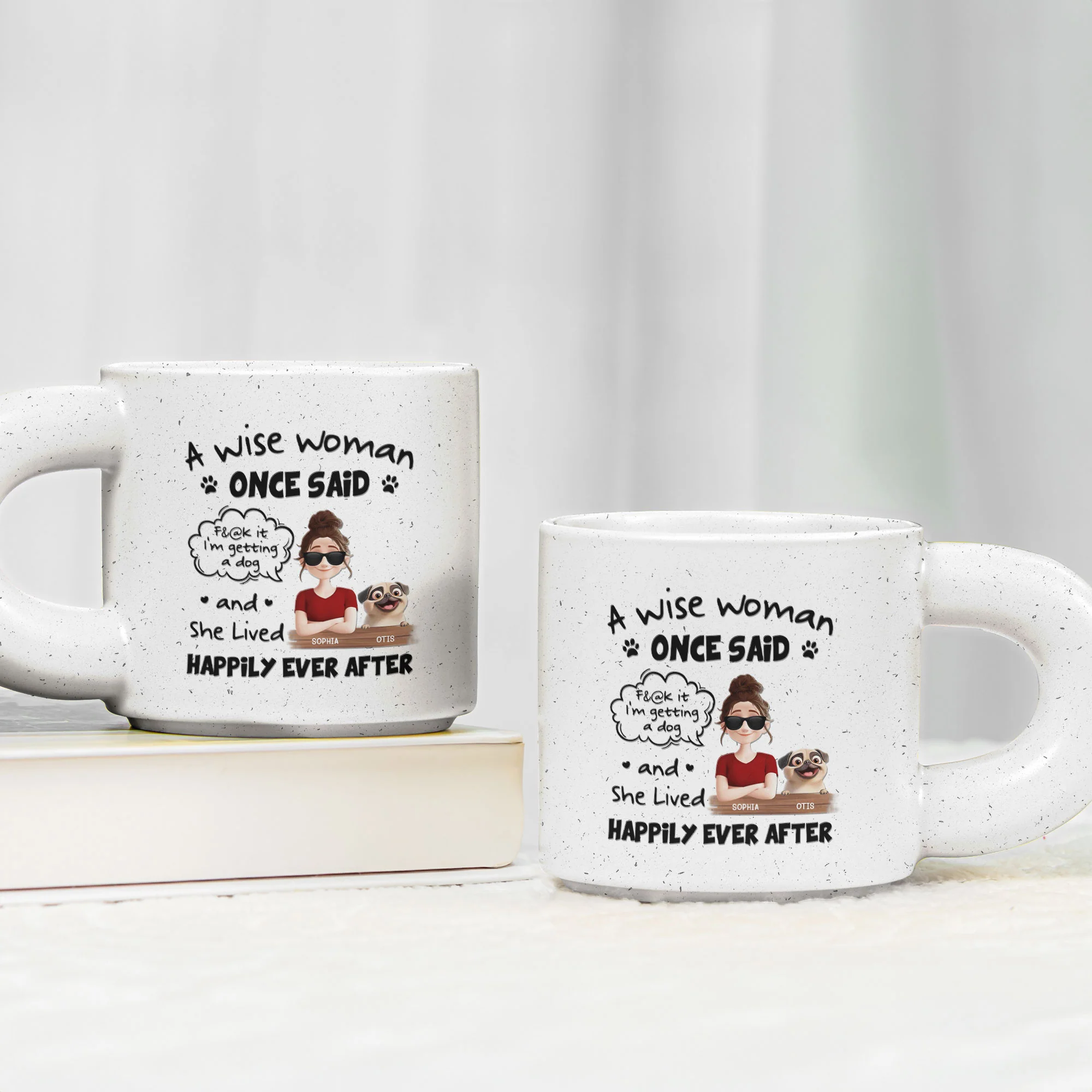 Fuck It I'm Getting Dogs - Personalized Chunky Mug - Image 2