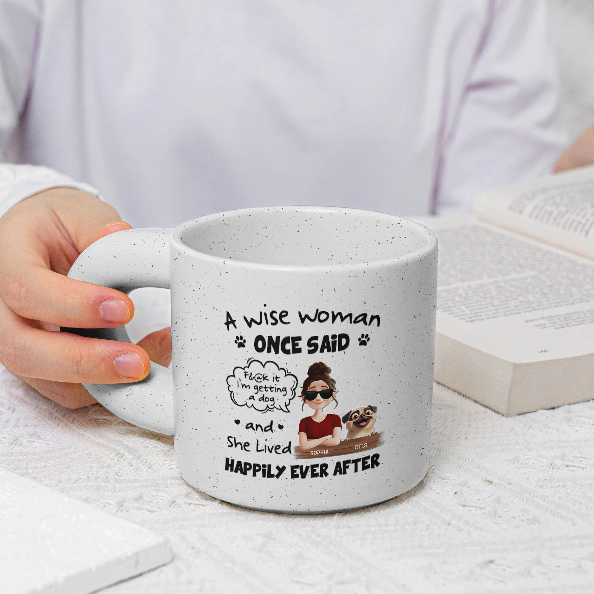 Fuck It I'm Getting Dogs - Personalized Chunky Mug - Image 3