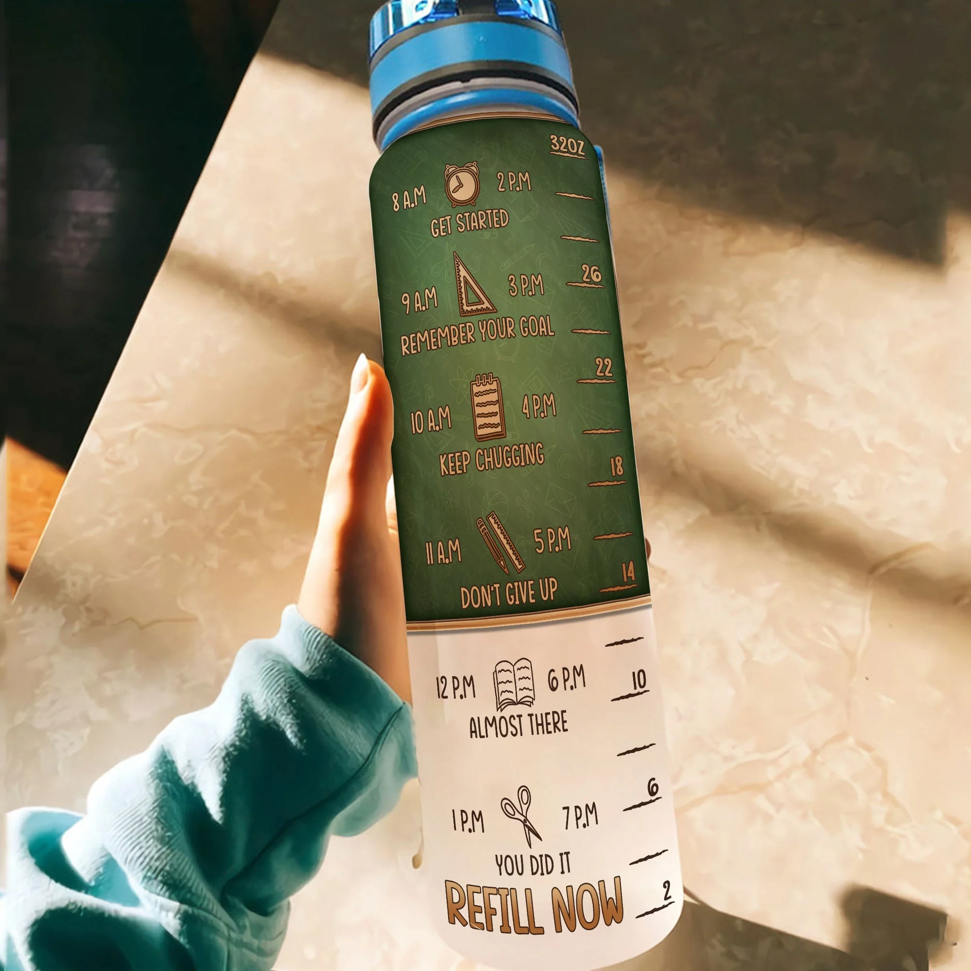 Fueled With The Tears Of My Students - Personalized Water Bottle - Image 4