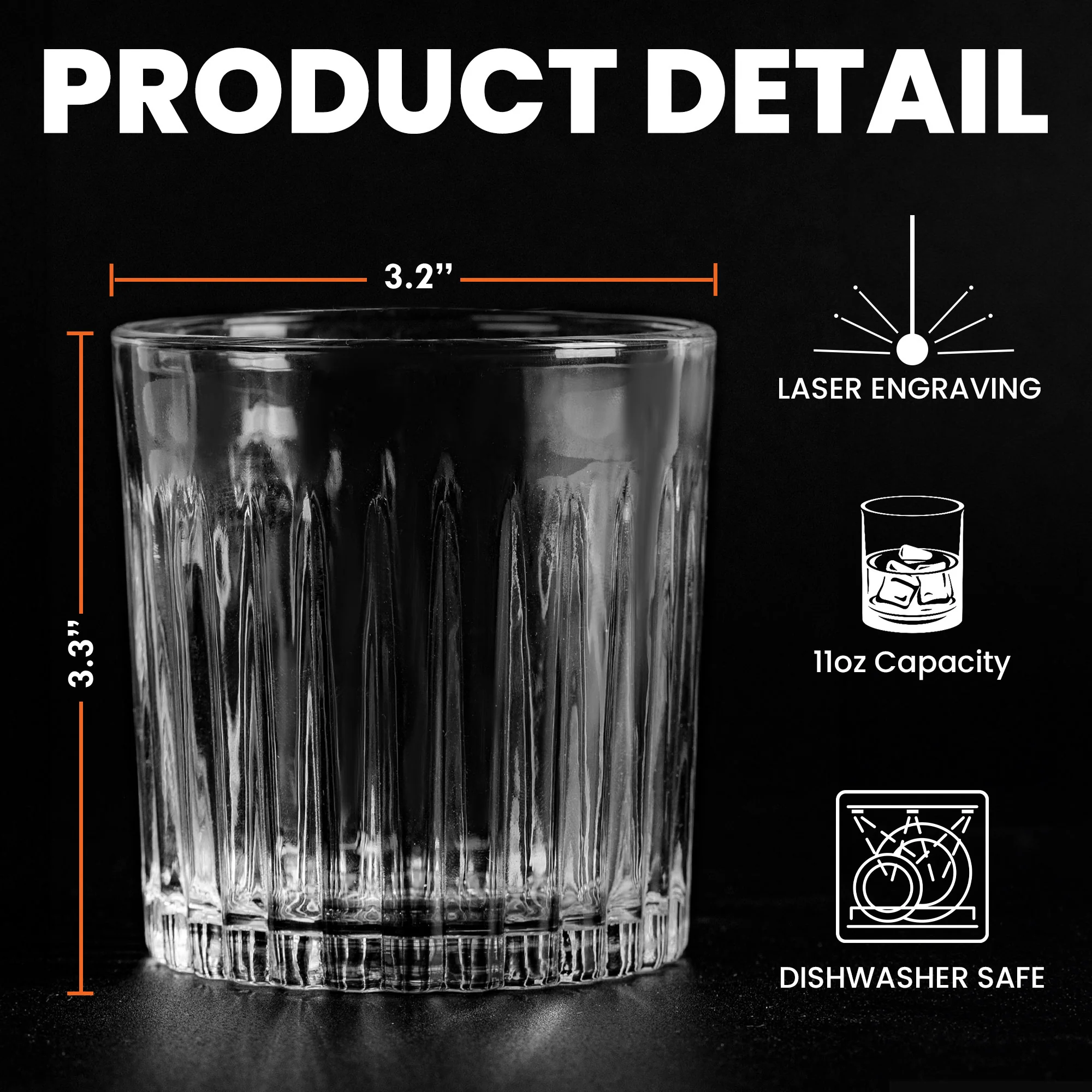 Funny Anniversary Valentine's Day Gifts For Him - Personalized Engraved Whiskey Glass - Image 6