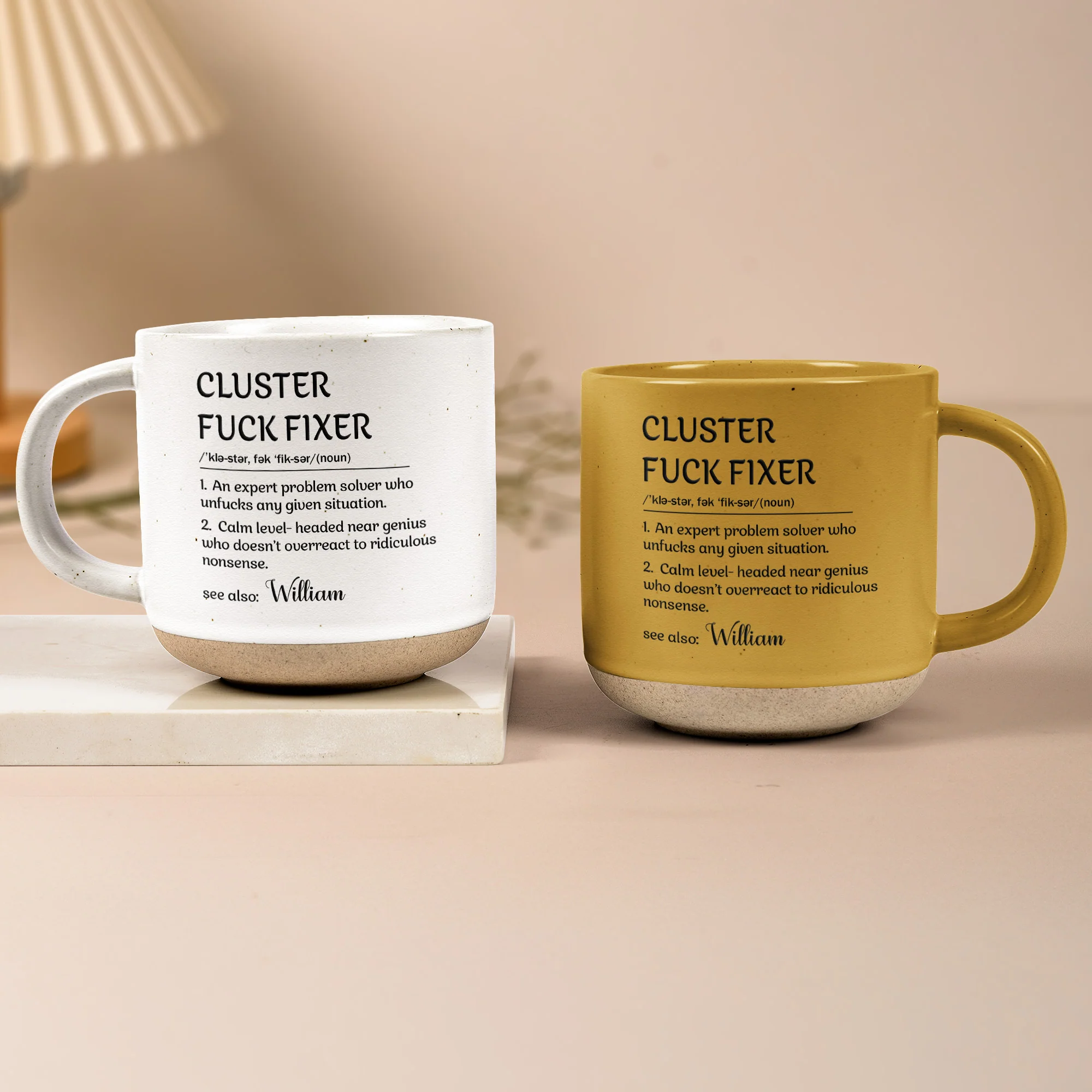 Funny Boss Mug - Cluster F*Ck Fixer- Gifts For Women, Men, Coworker, Boss - Personalized Pottery Mug - Image 3