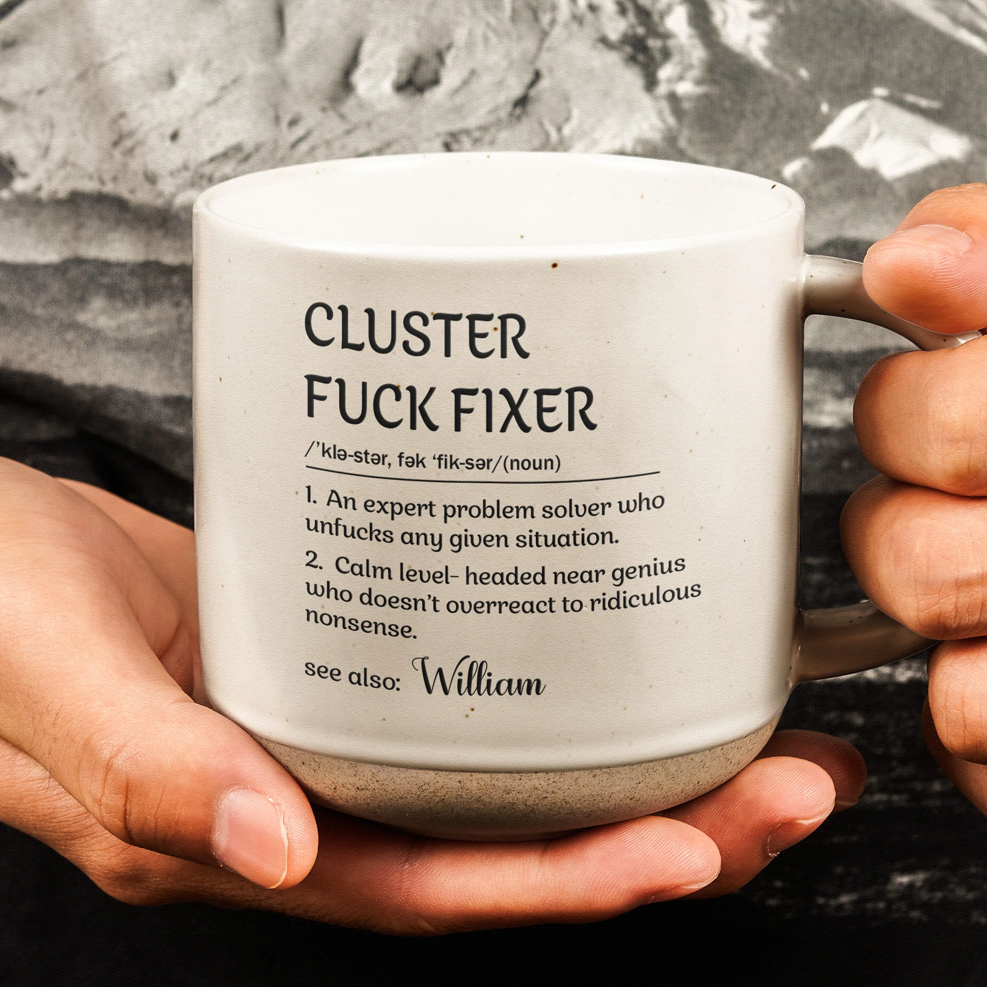 Funny Boss Mug - Cluster F*Ck Fixer- Gifts For Women, Men, Coworker, Boss - Personalized Pottery Mug - Image 6