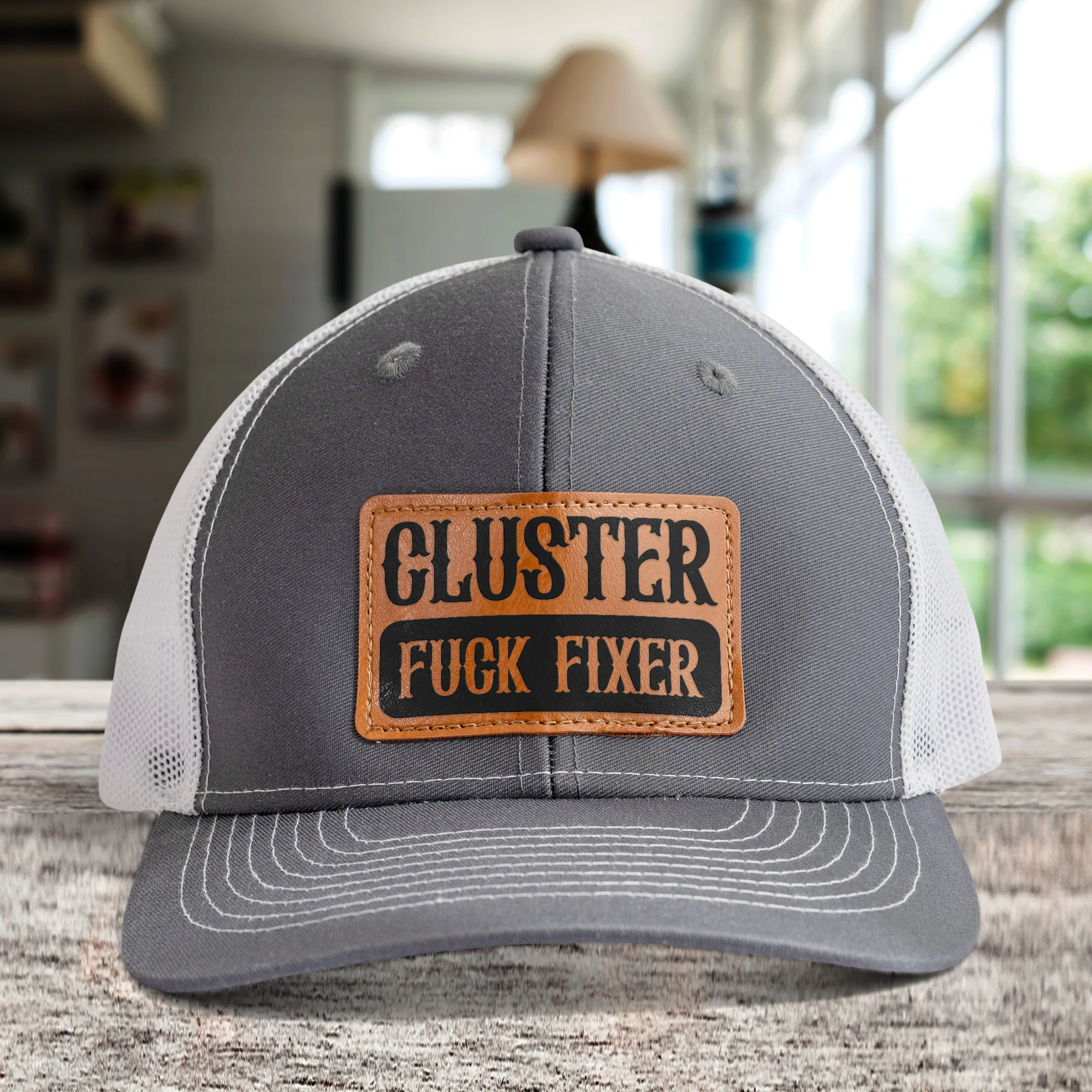 Funny Cap Hat Gifts For Boss, Dad, Grandpa, Papa - Custom Fun Quotes - Personalized Leather Patch Hat - Image 3