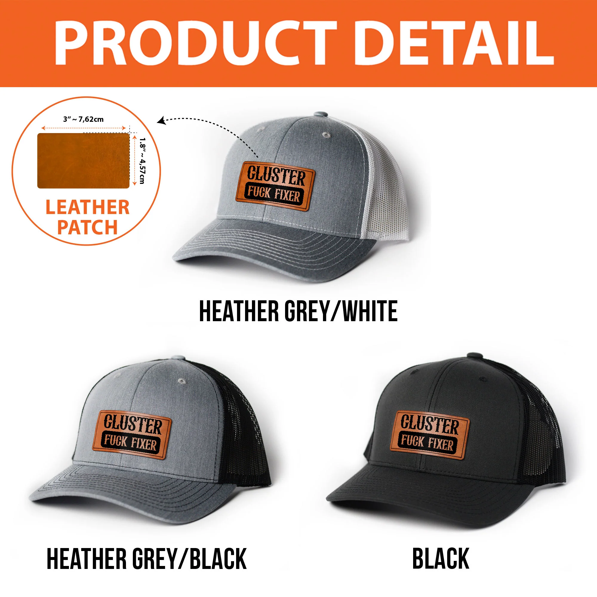 Funny Cap Hat Gifts For Boss, Dad, Grandpa, Papa - Custom Fun Quotes - Personalized Leather Patch Hat - Image 7