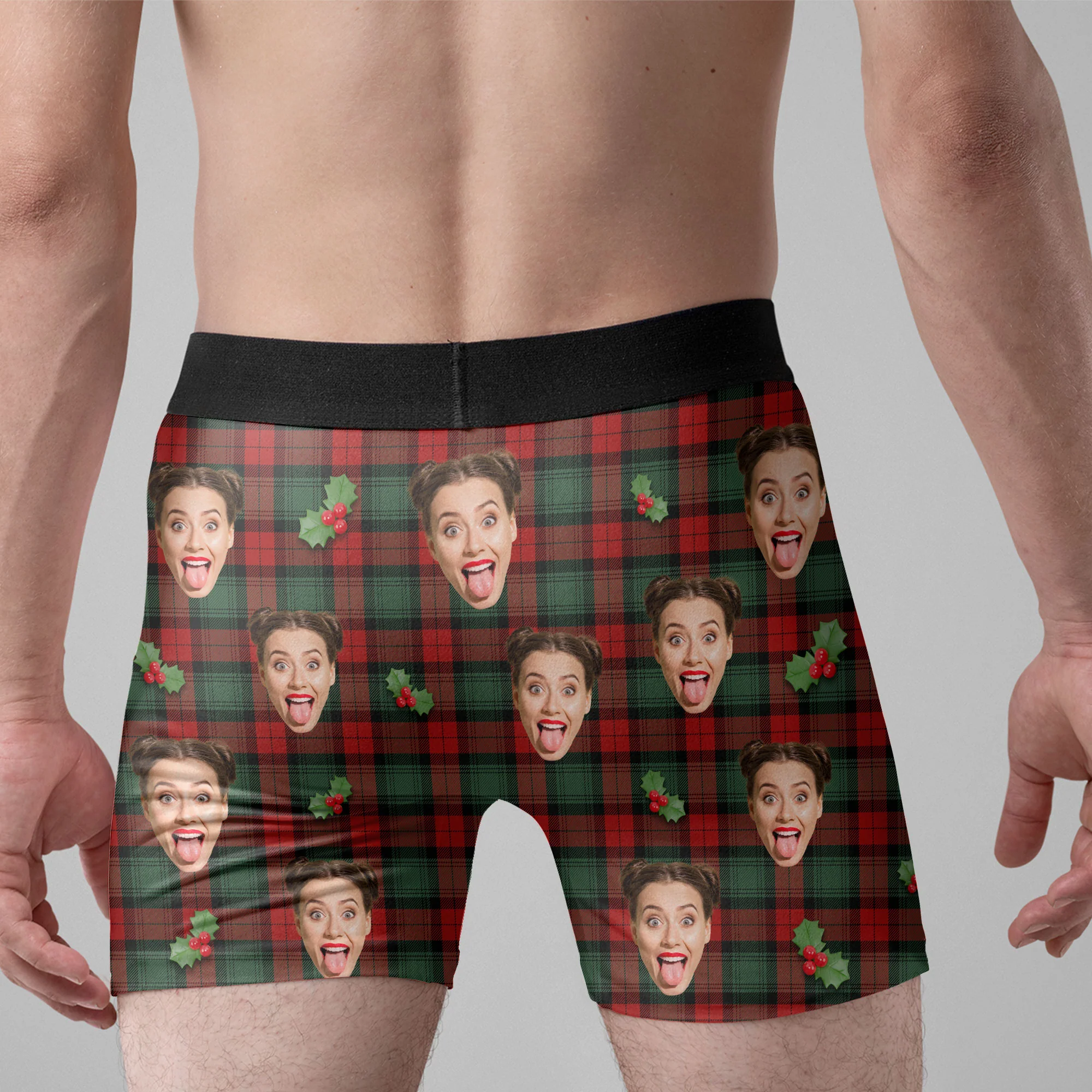 Funny Christmas Gift For Husband Boyfriend - Personalized Photo Men's Boxer Briefs - Image 4