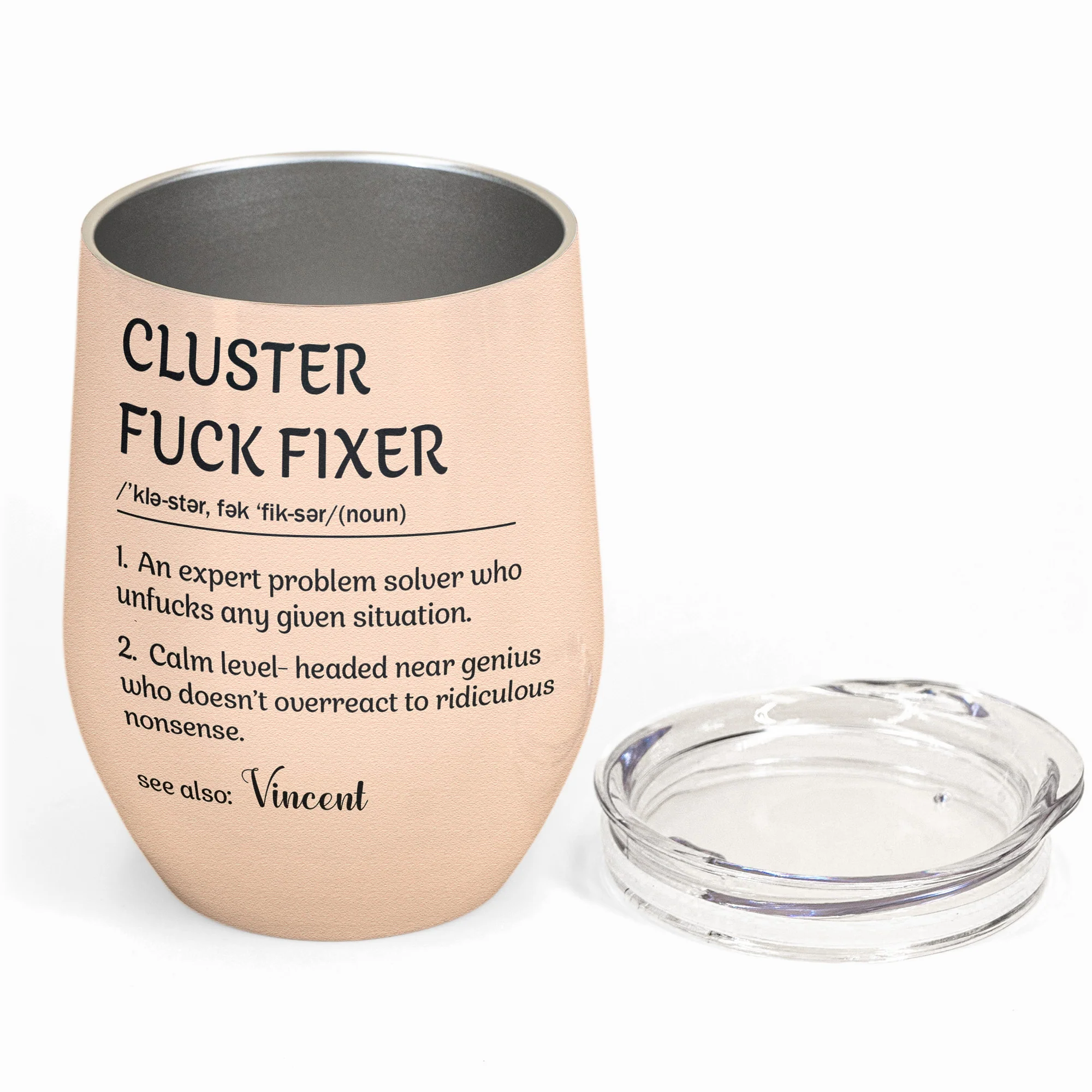 Funny Cup - Cluster F*ck Fixer - Fun Gifts For Women, Coworker, Friends, Boss - Personalized Wine Tumbler - Image 10