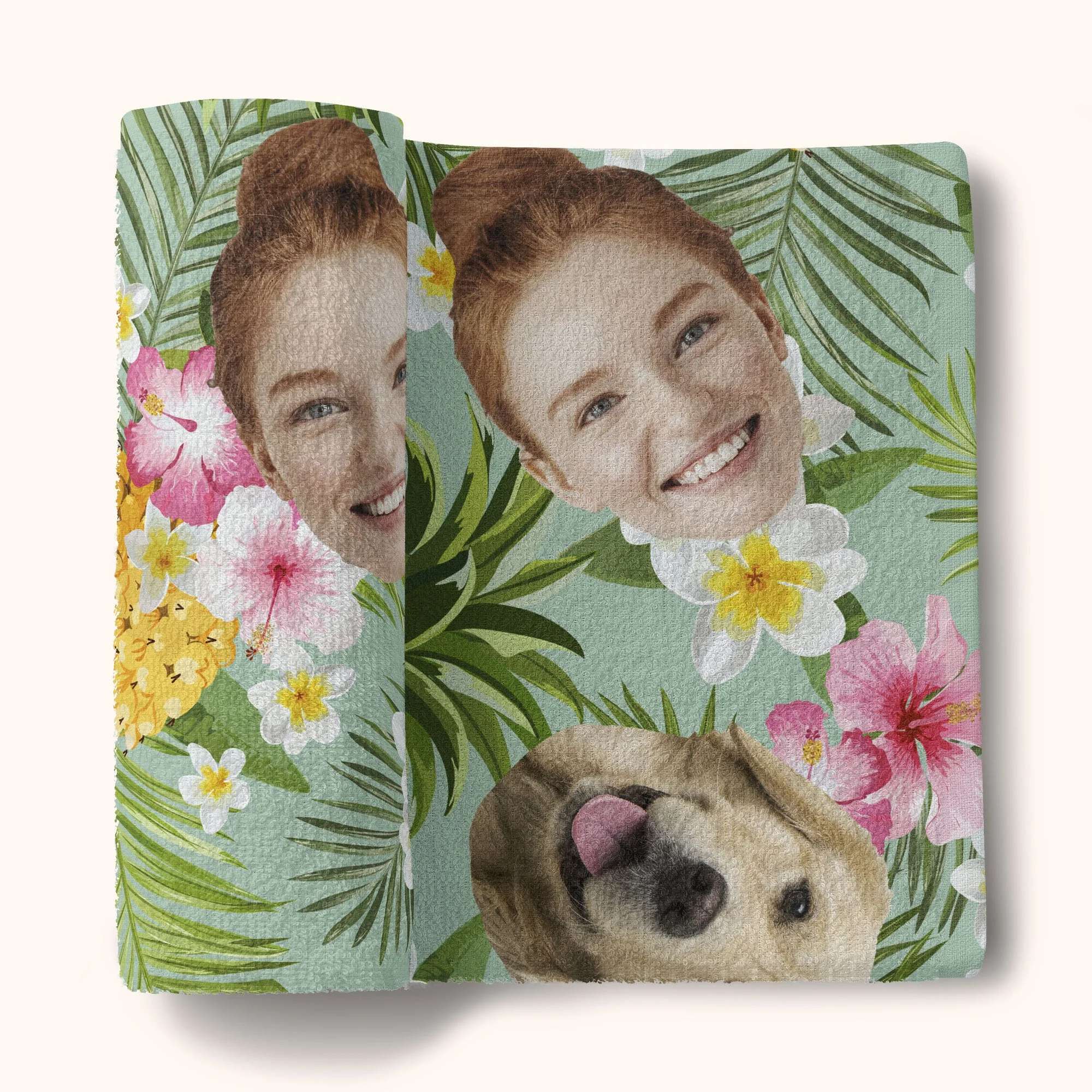 Funny Faces - Personalized Photo Beach Towel - Image 7