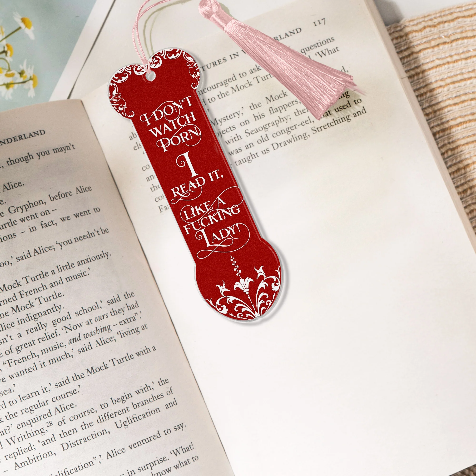 Funny Gifts For Smut Reading Lovers - Custom Acrylic Bookmark - Image 2