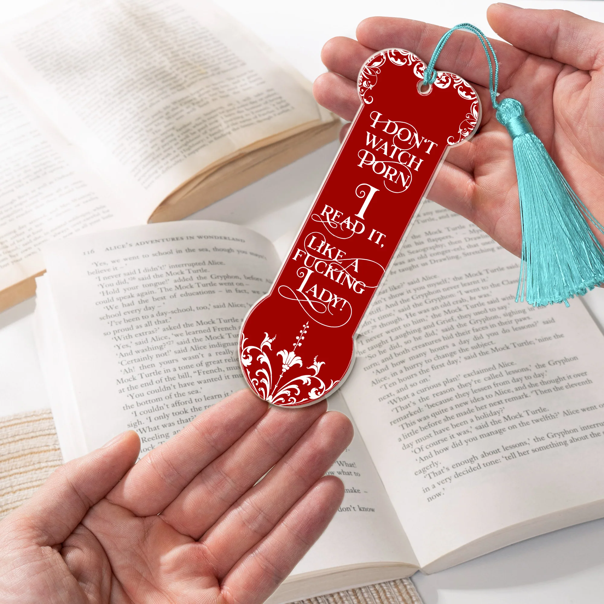 Funny Gifts For Smut Reading Lovers - Custom Acrylic Bookmark - Image 3