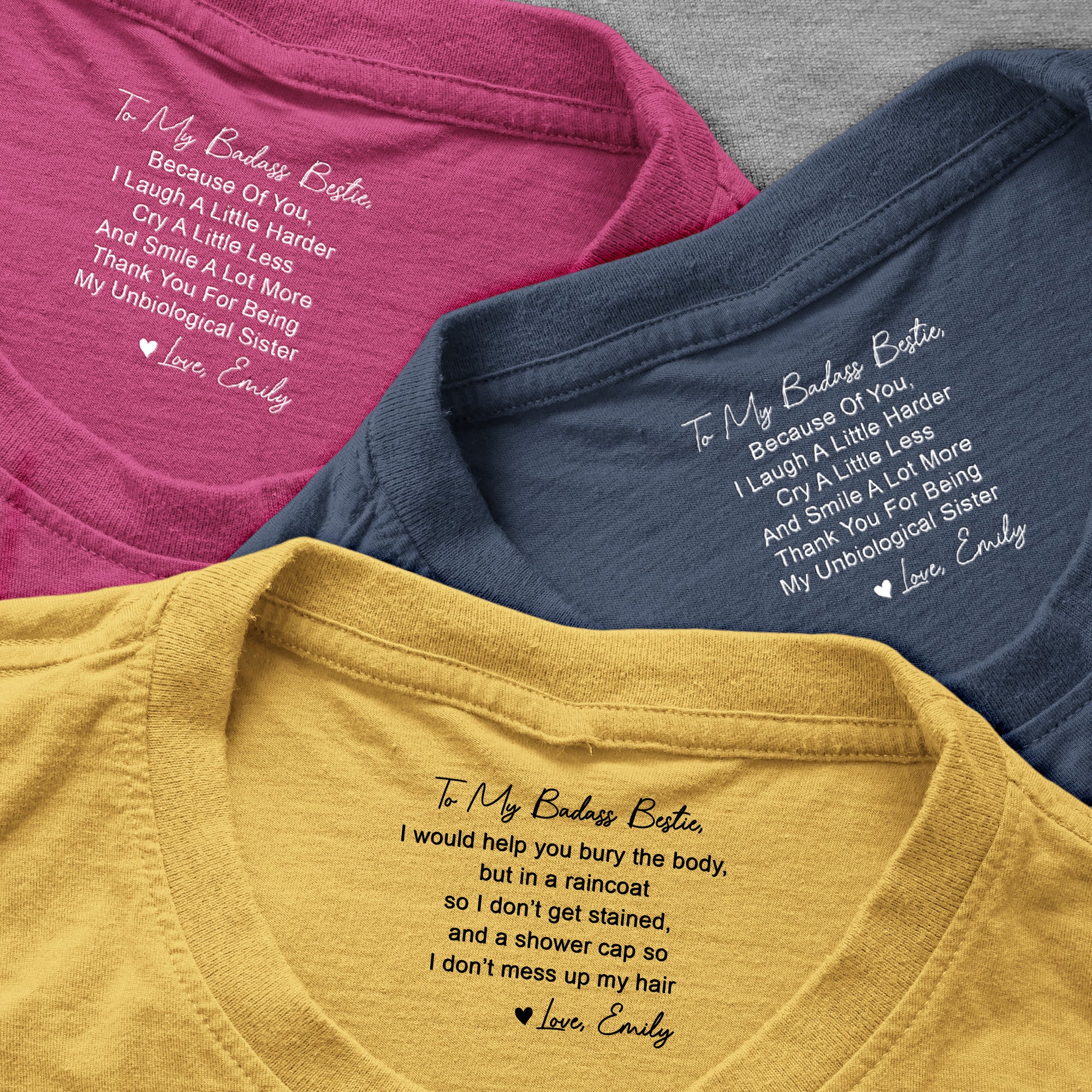 Funny Hidden Message For Besties, Friendship Thank You Gifts - Personalized Shirt - Image 4